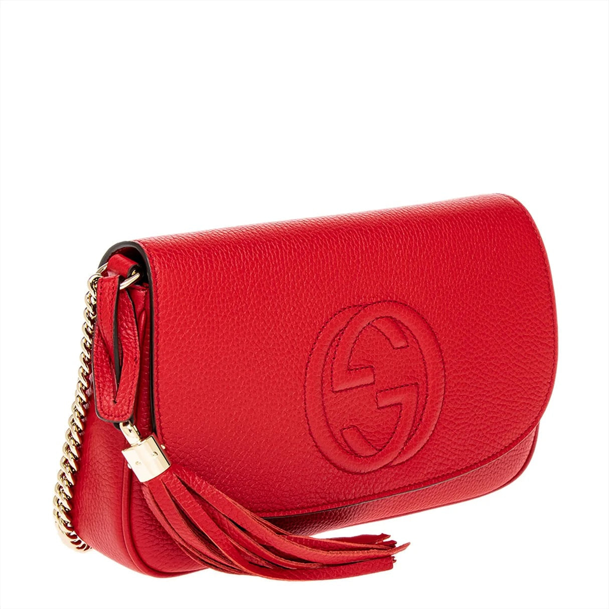 Gucci PEBBLED SOHO Leather Calfskin Medium Chain Travel Bag Bag 2