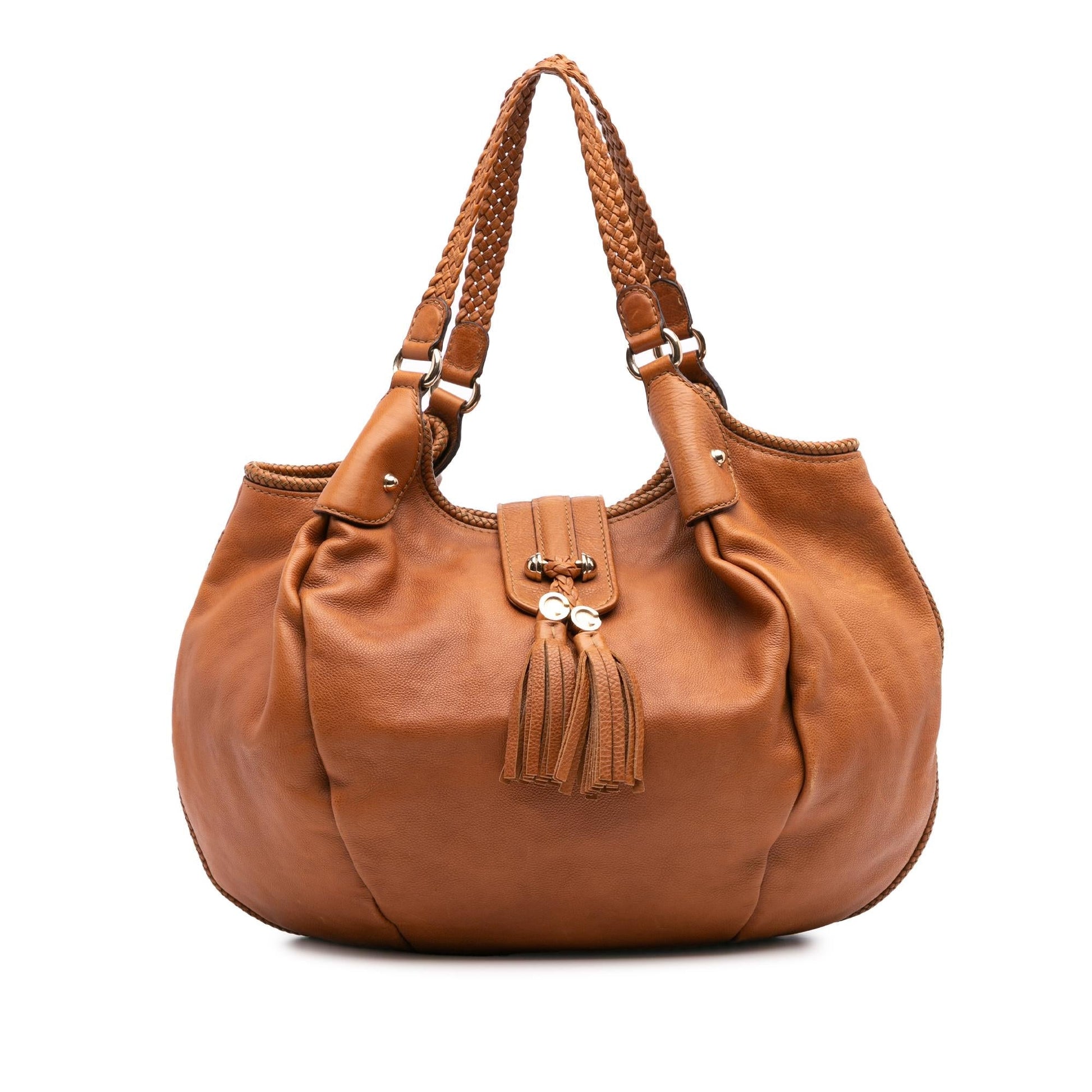 Gucci Marrakech Calf Calfskin Brown Tote Bag