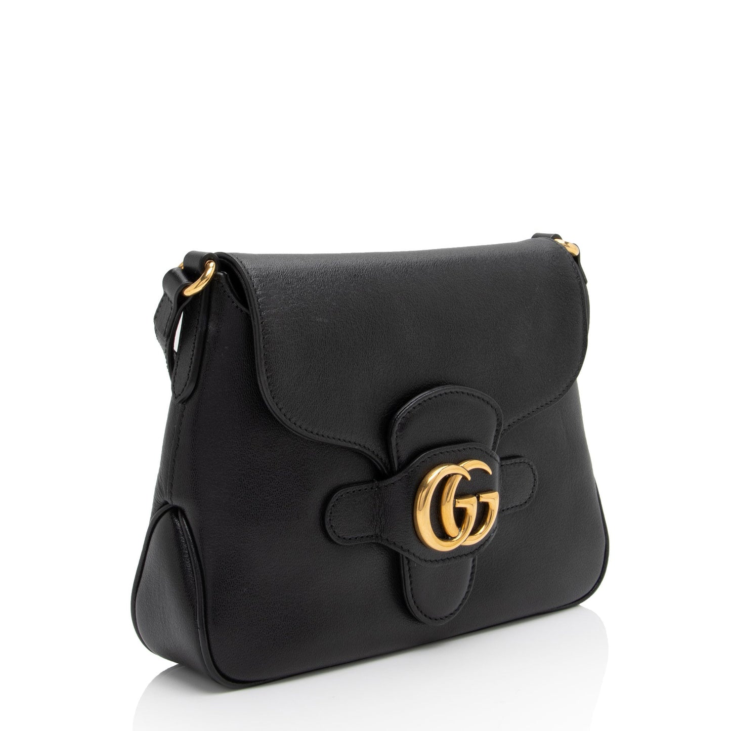 Gucci New Sakai Lux Dahlia SHF-Cq19DH Calfskin Black Small Crossbody Bag
