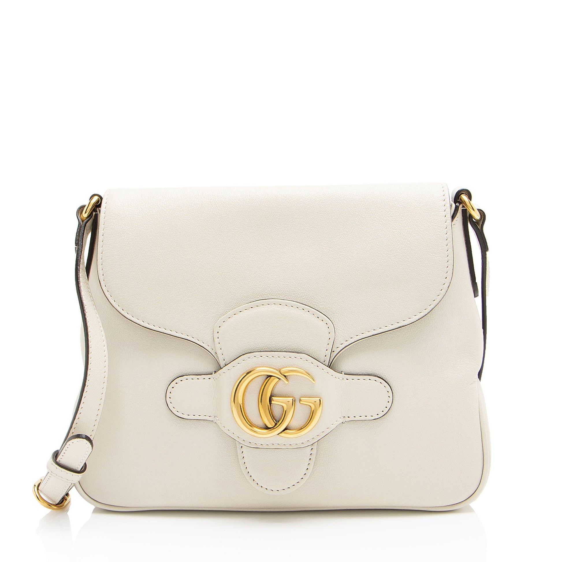 Gucci New Sakai Lux Dahlia Calfskin White Small Crossbody Bag