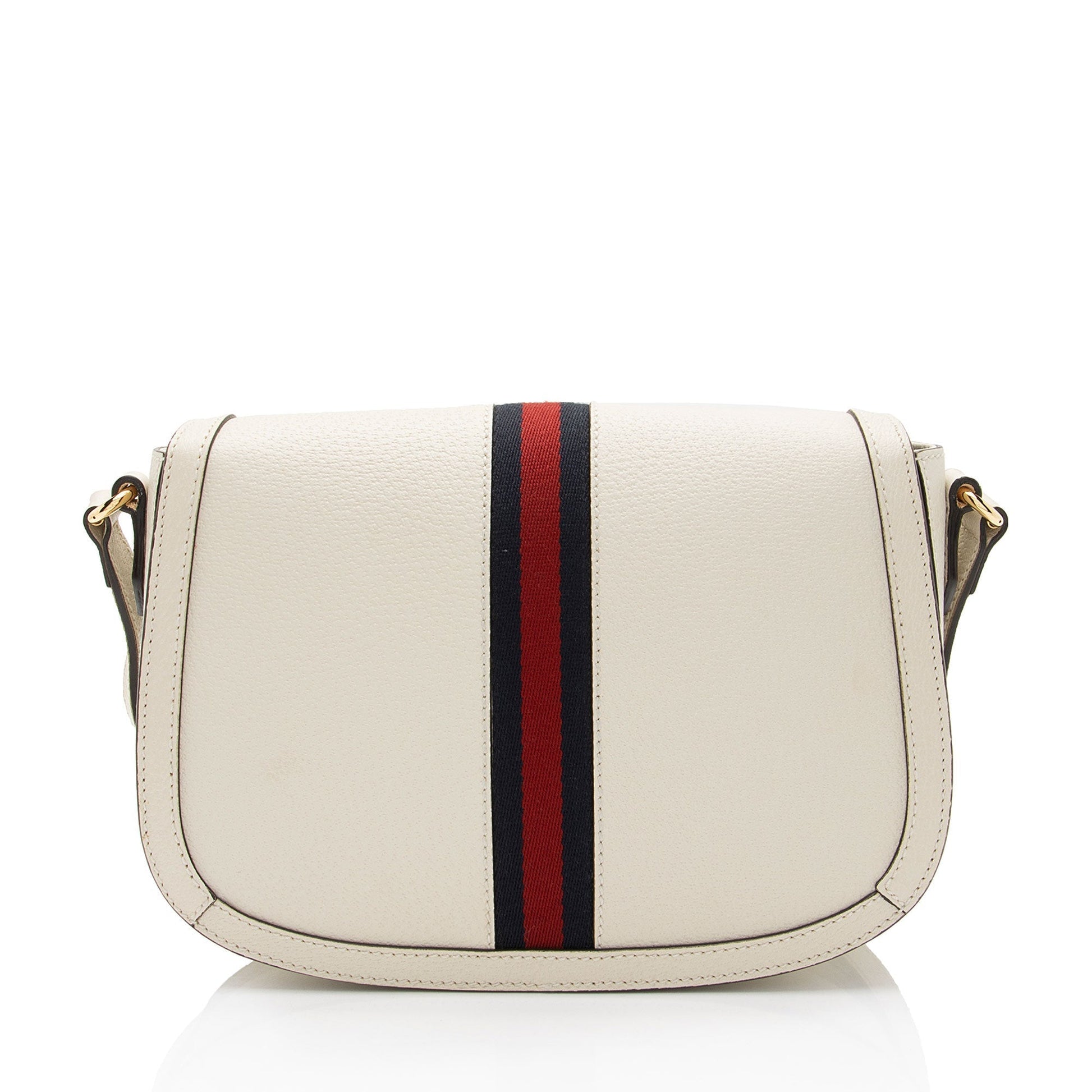 Gucci Ophidia Messenger SHF-d4mnSM Nylon Calfskin White Flap Shoulder Bag
