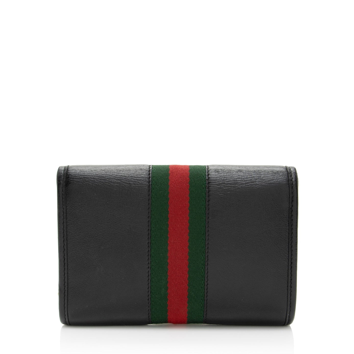 Gucci Rajah Flap Nylon Calfskin Black Mini Crossbody Bag