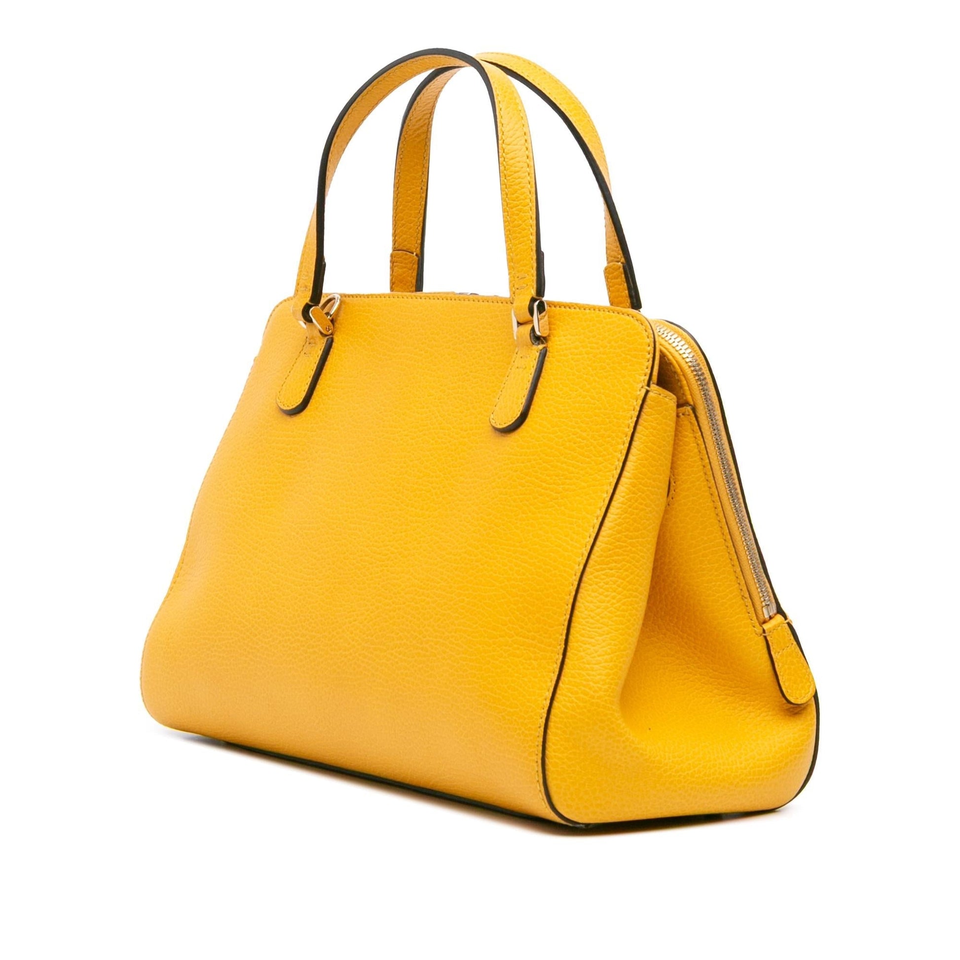 Gucci Swing Calfskin Top Handle Travel Bag