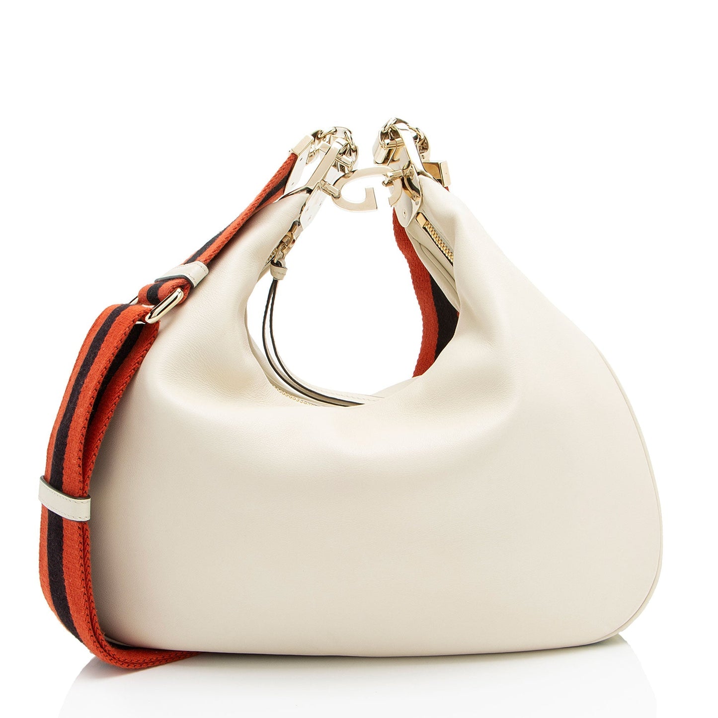 Gucci Web Attache Calfskin Large Shoulder Bag