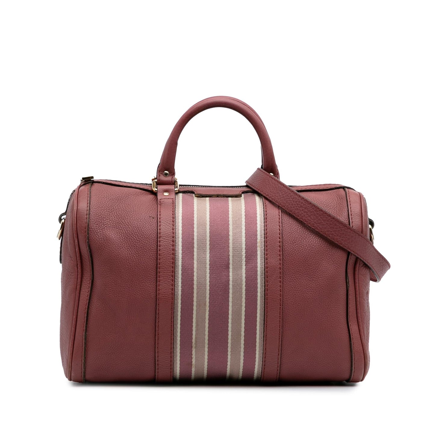 Gucci Web Joy Boston Calf Calfskin Pink Satchel Bag