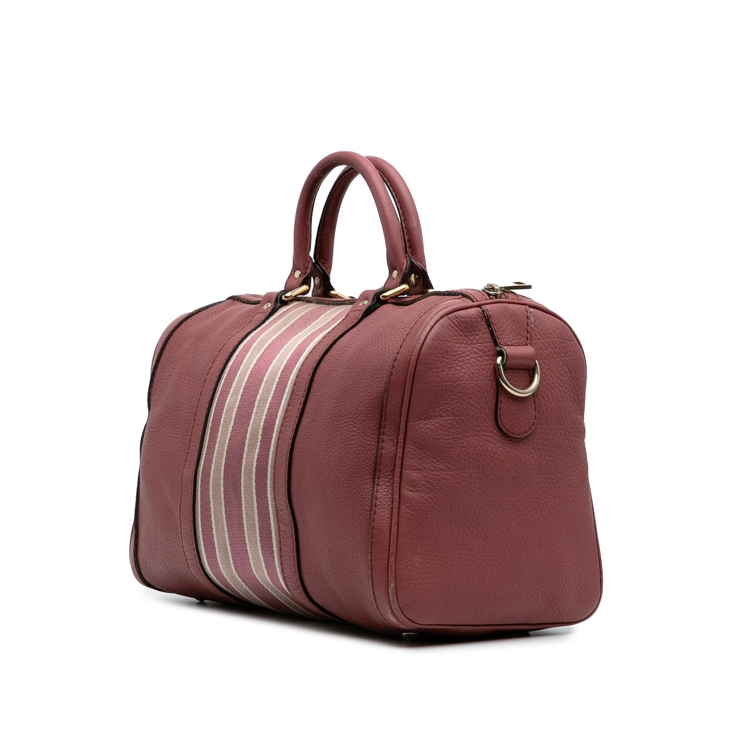 Gucci Web Joy Boston Calf Calfskin Pink Satchel Bag