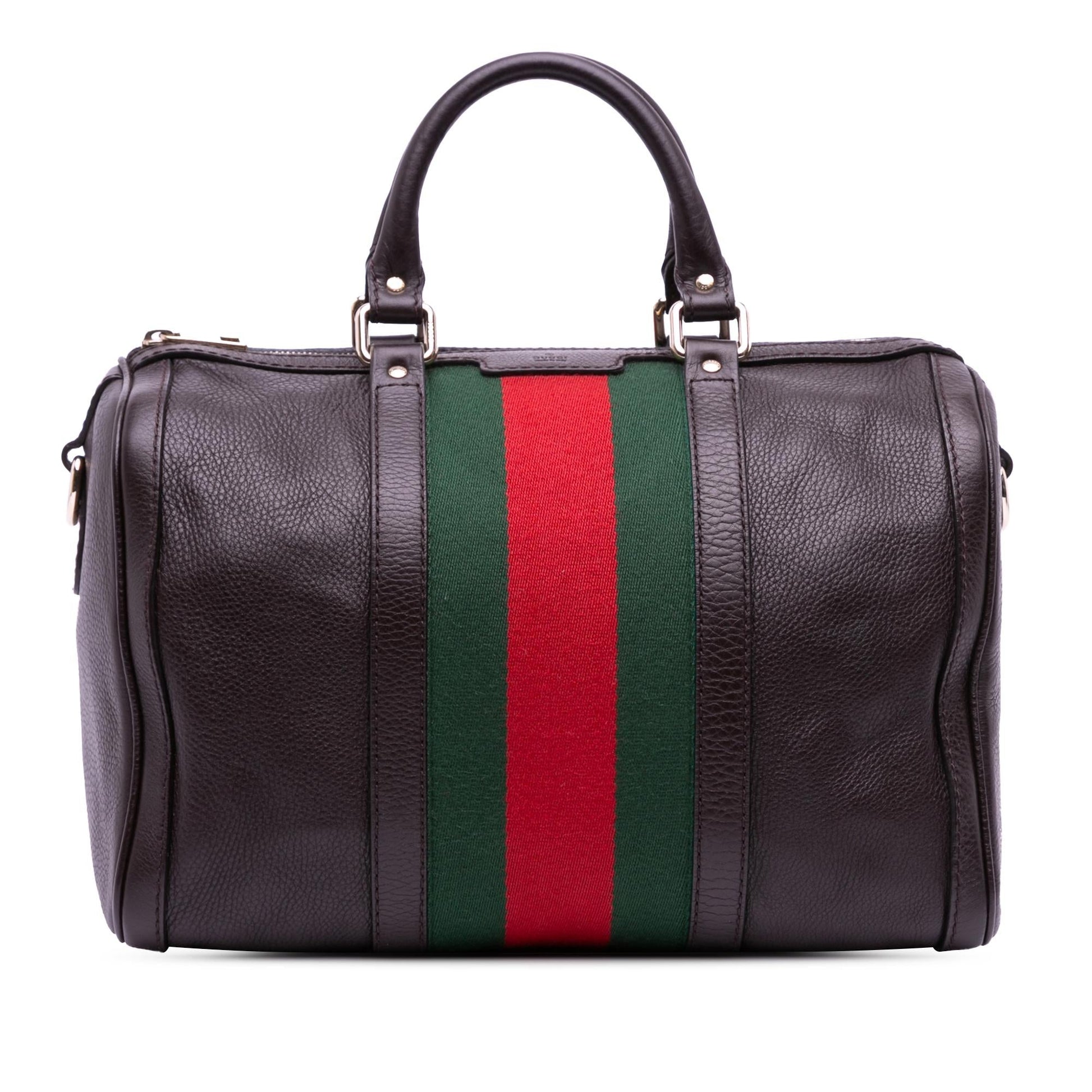 Gucci Web Joy Boston Calfskin Travel Bag