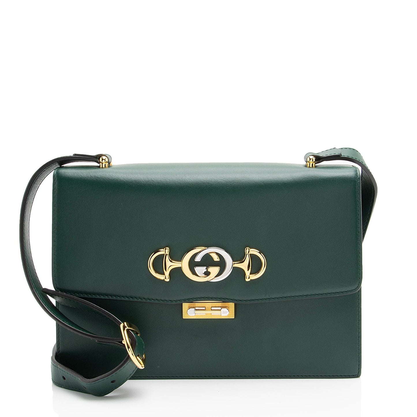 Gucci Zumi SHF-vkJfVX Calfskin Green Small Crossbody Bag