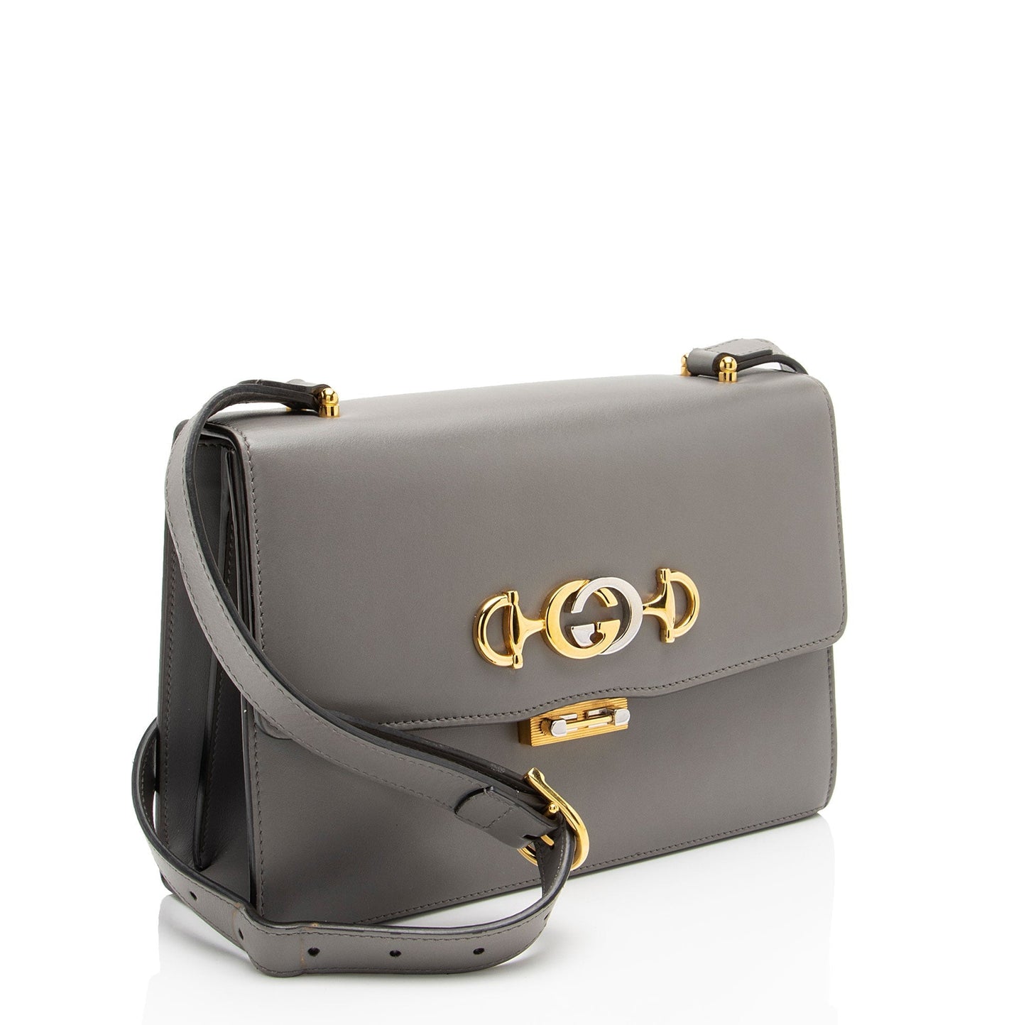 Gucci Zumi Calfskin Grey Small Crossbody Bag