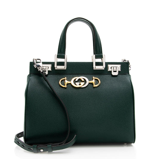 Gucci Zumi SHF Calfskin Green Small Tote Bag