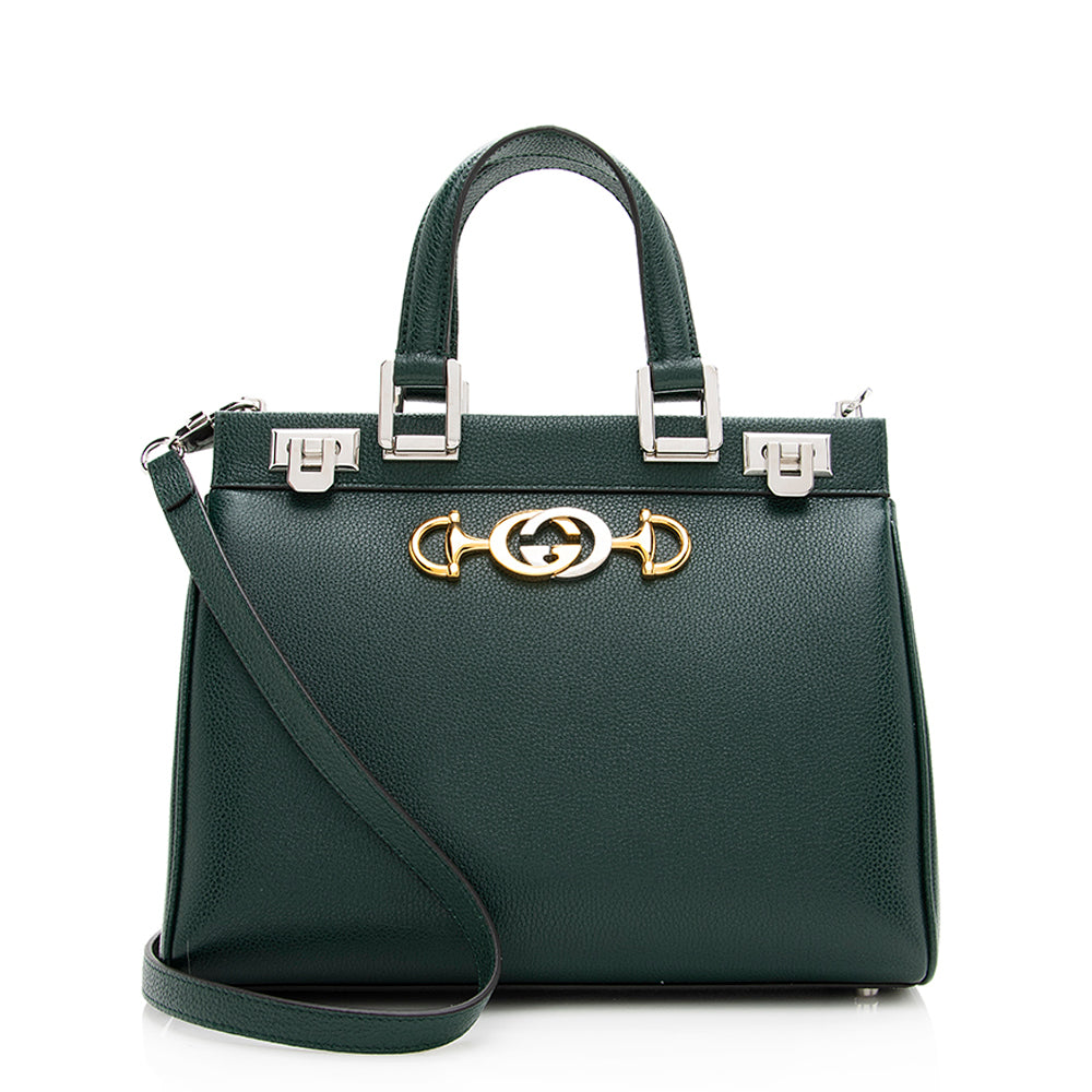 Gucci Zumi SHF Calfskin Green Small Tote Bag Tote Shf