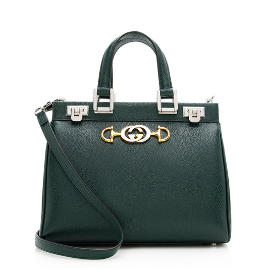 Gucci Zumi SHF Calfskin Green Small Tote Bag Tote Shf