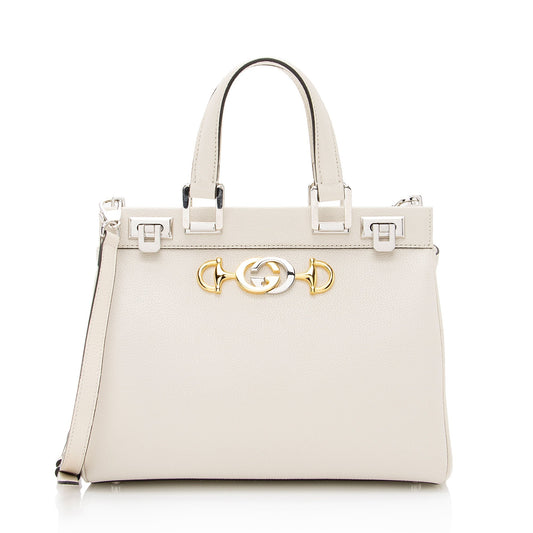 Gucci Zumi SHF-OX6DtH Calfskin White Small Tote Bag