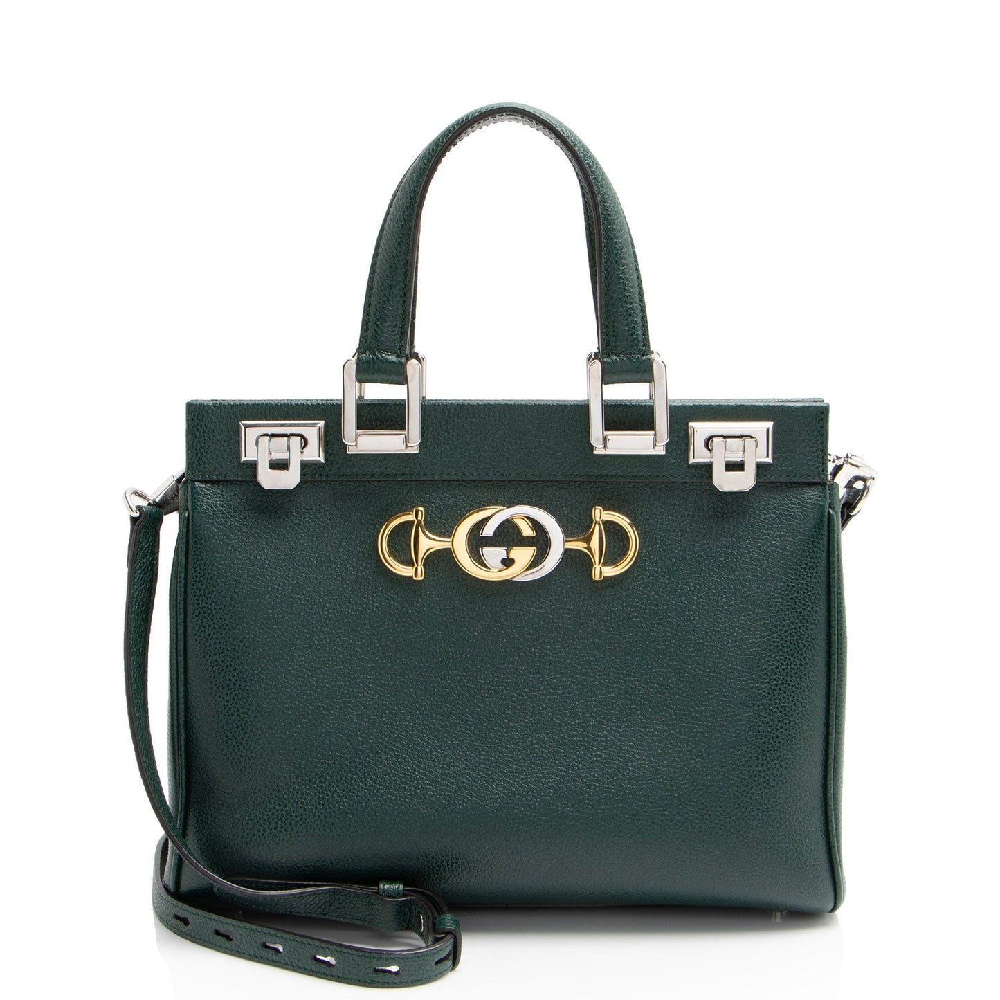Gucci Zumi Calfskin Green Small Tote Bag