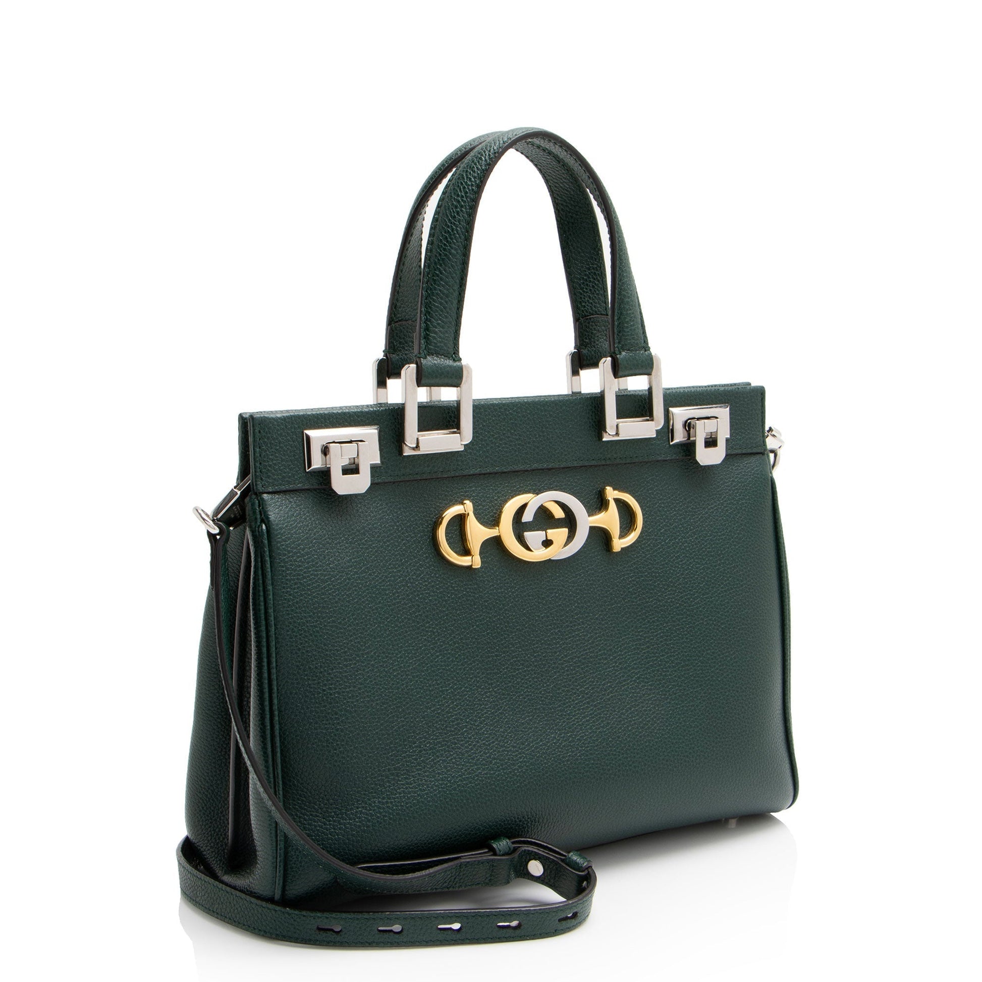 Gucci Zumi Calfskin Green Small Tote Bag