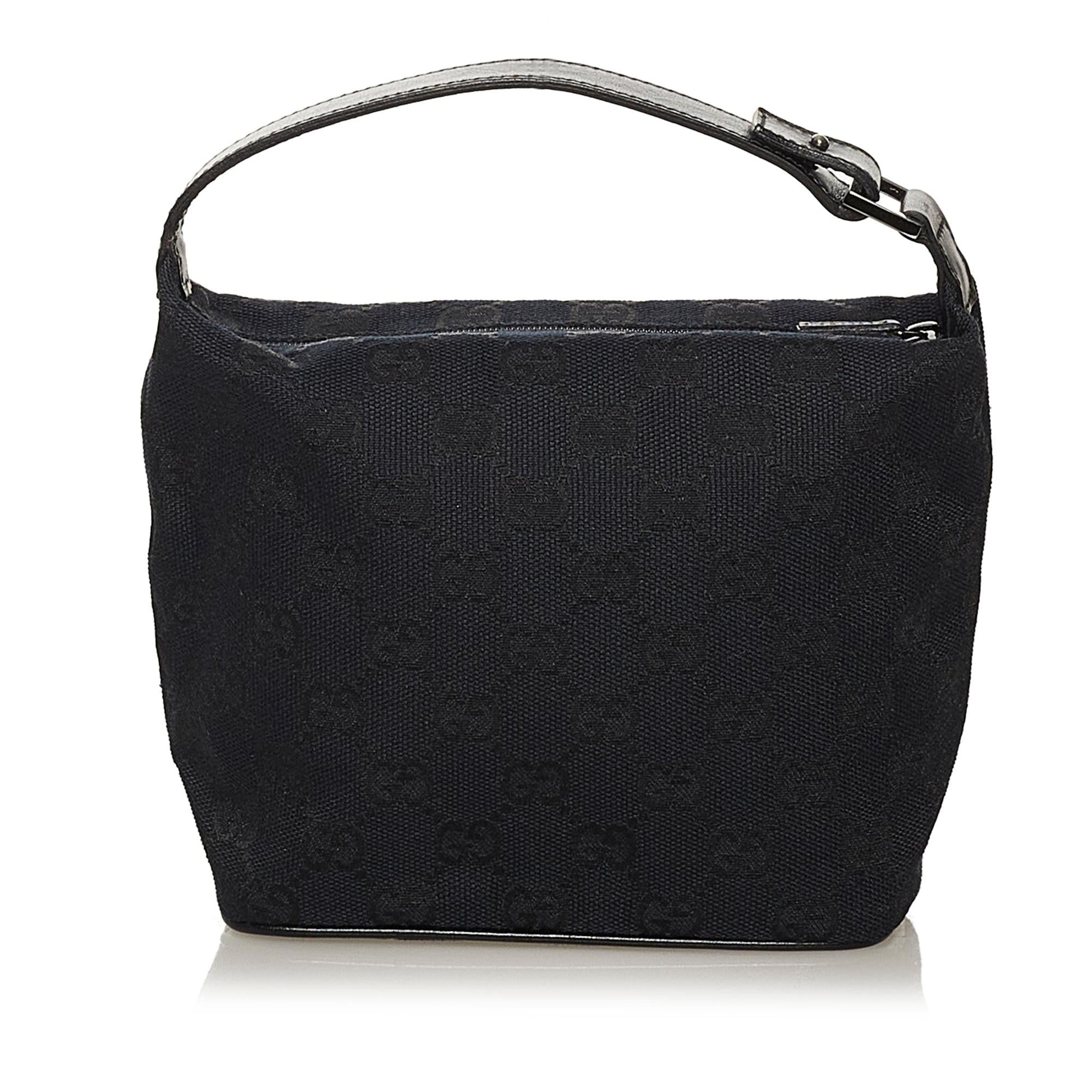 Gucci Baguette SHG Canvas Black Handbag