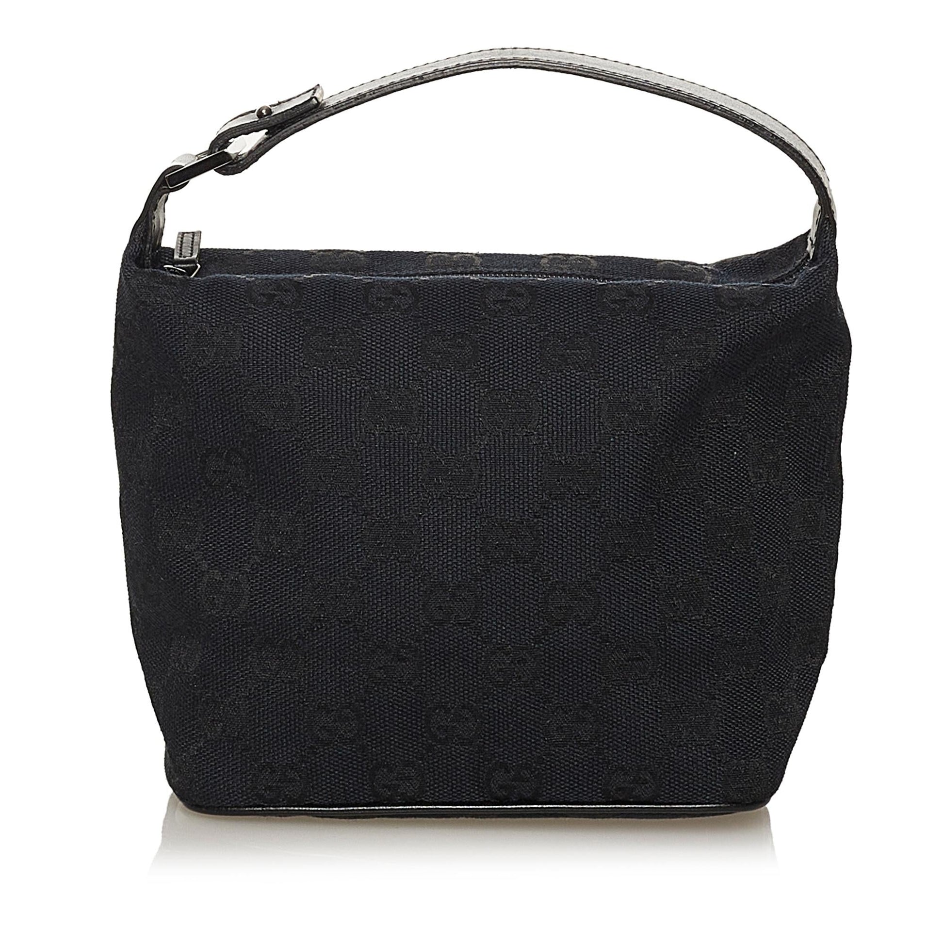 Gucci Baguette SHG Canvas Black Handbag