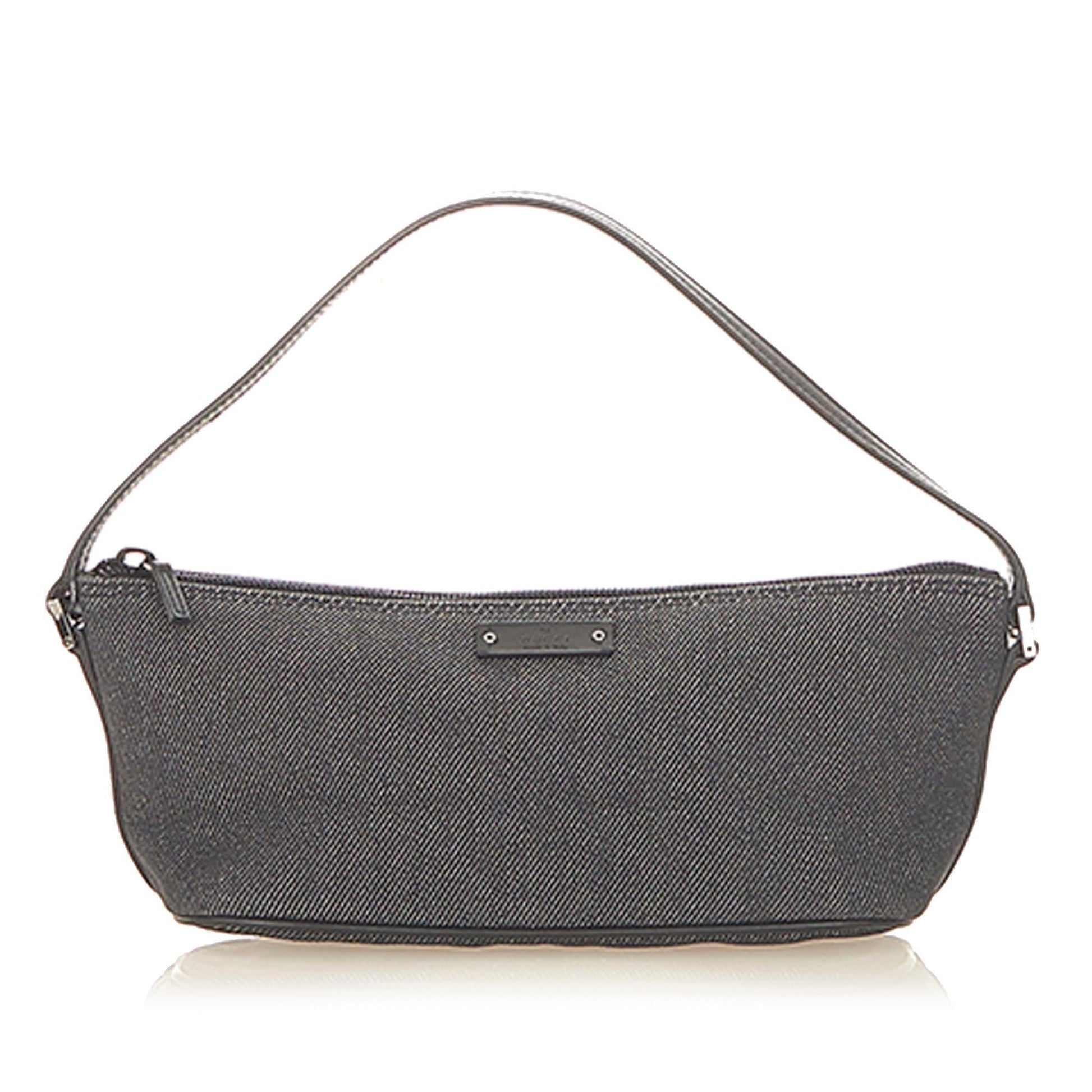Gucci Boat SHG Canvas Black Handbag