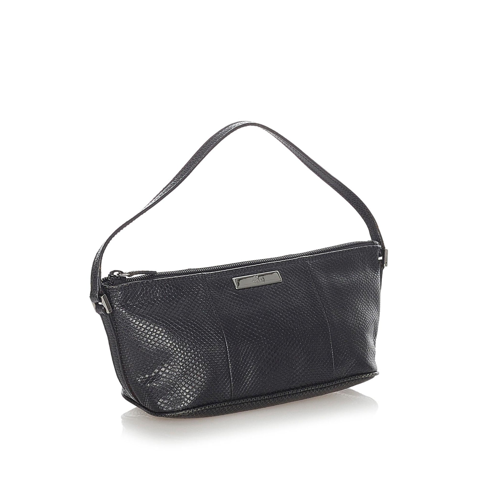 Gucci Boat SHG Canvas Black Handbag Boat Shg