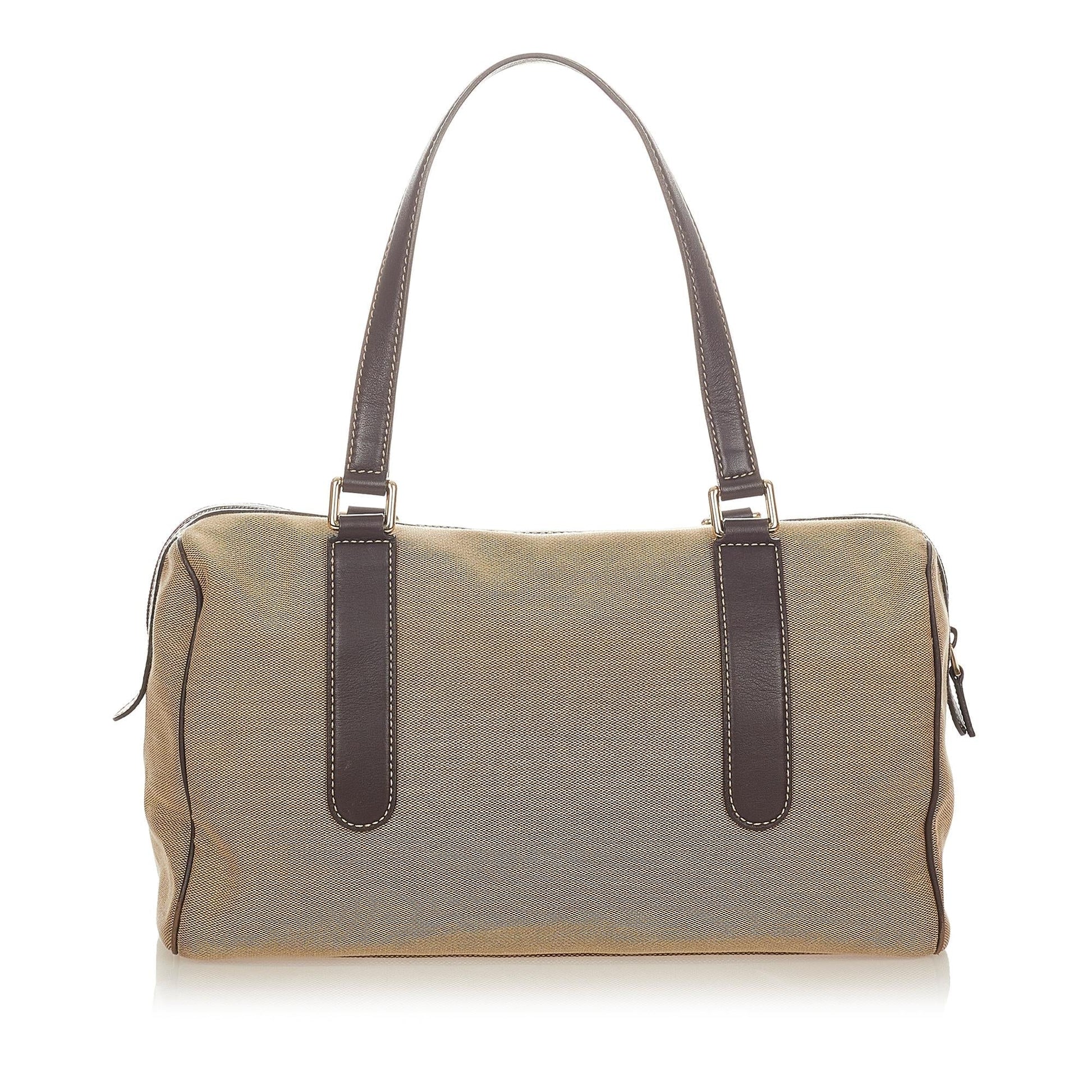 Gucci Boston SHG Canvas Brown Satchel Bag 3