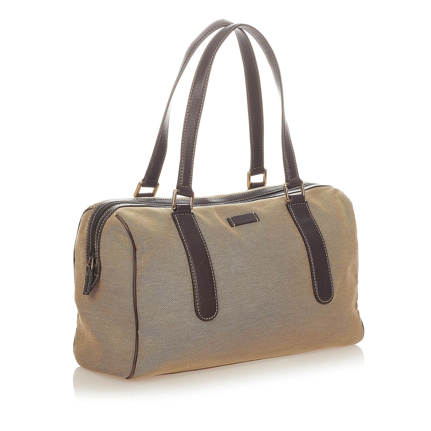 Gucci Boston SHG Canvas Brown Satchel Bag 3