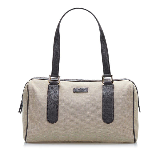 Gucci Boston SHG Canvas Brown Satchel Bag Bag Shg