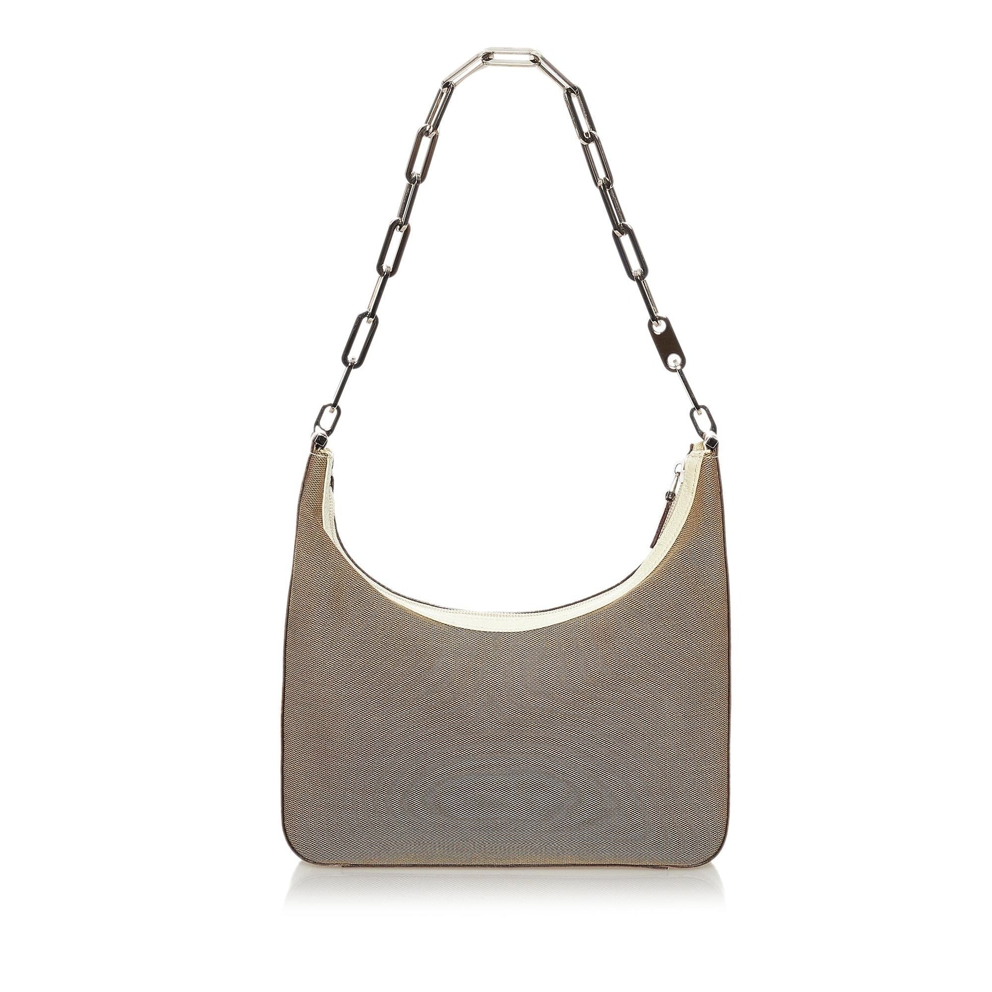 Gucci SHG Canvas Brown Chain Shoulder Bag