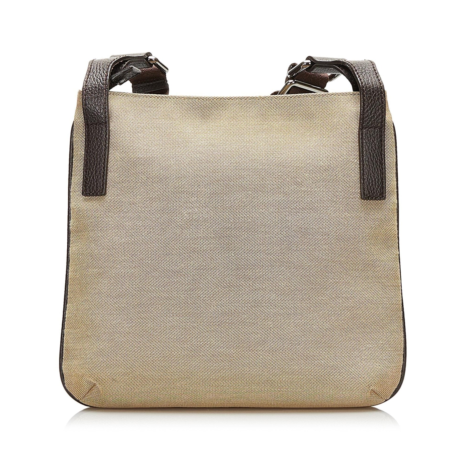 Gucci SHG Canvas Brown Crossbody Bag