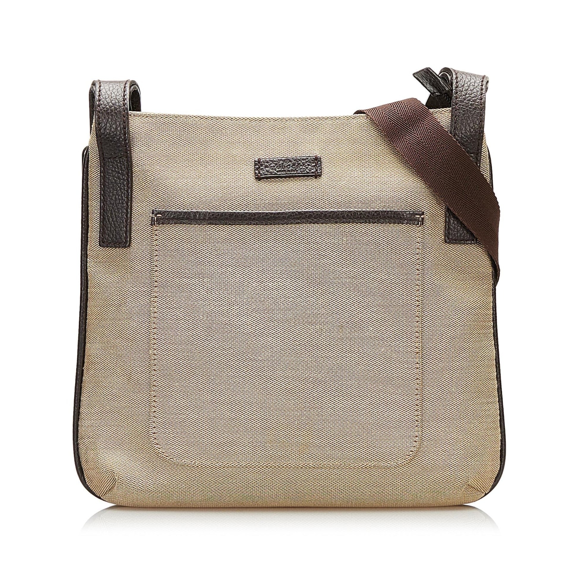 Gucci SHG Canvas Brown Crossbody Bag