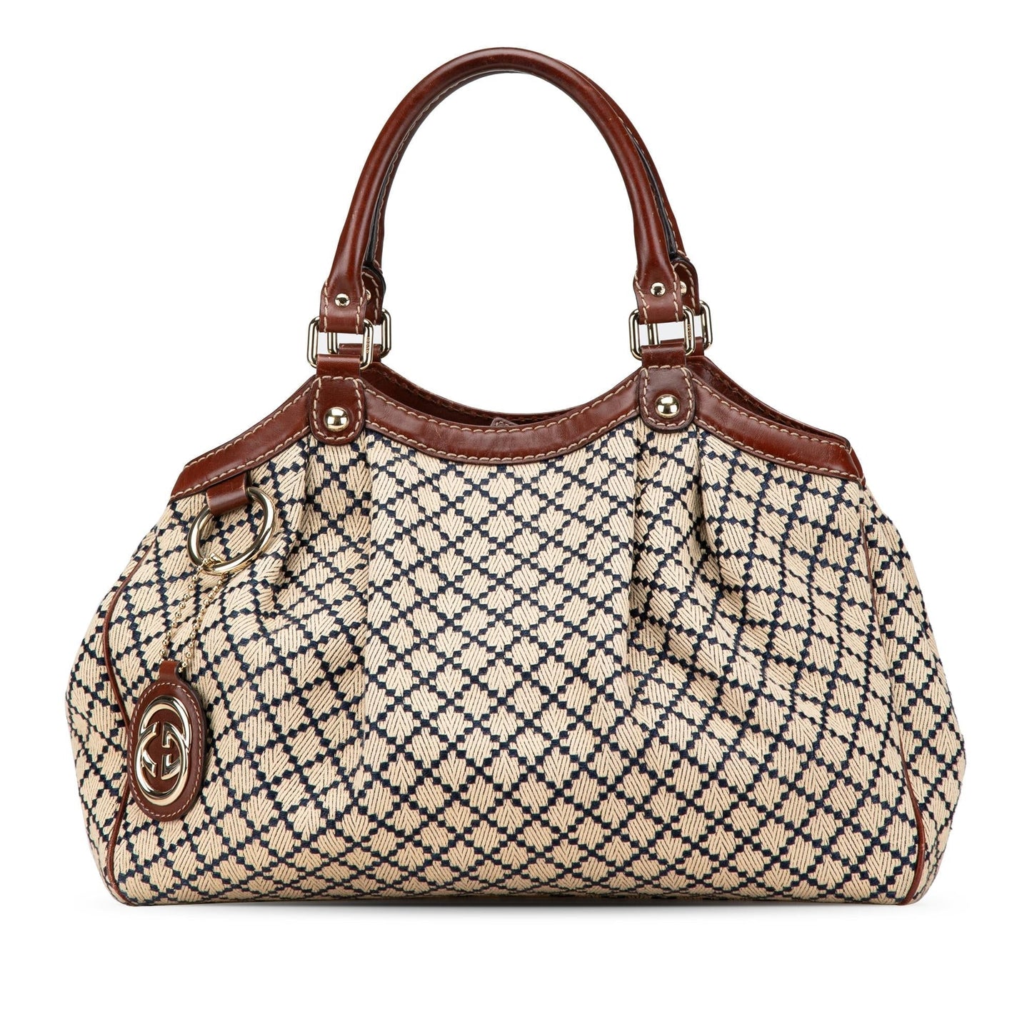Gucci Diamante Sukey SHG-9QlZPA Canvas Brown Tote Bag
