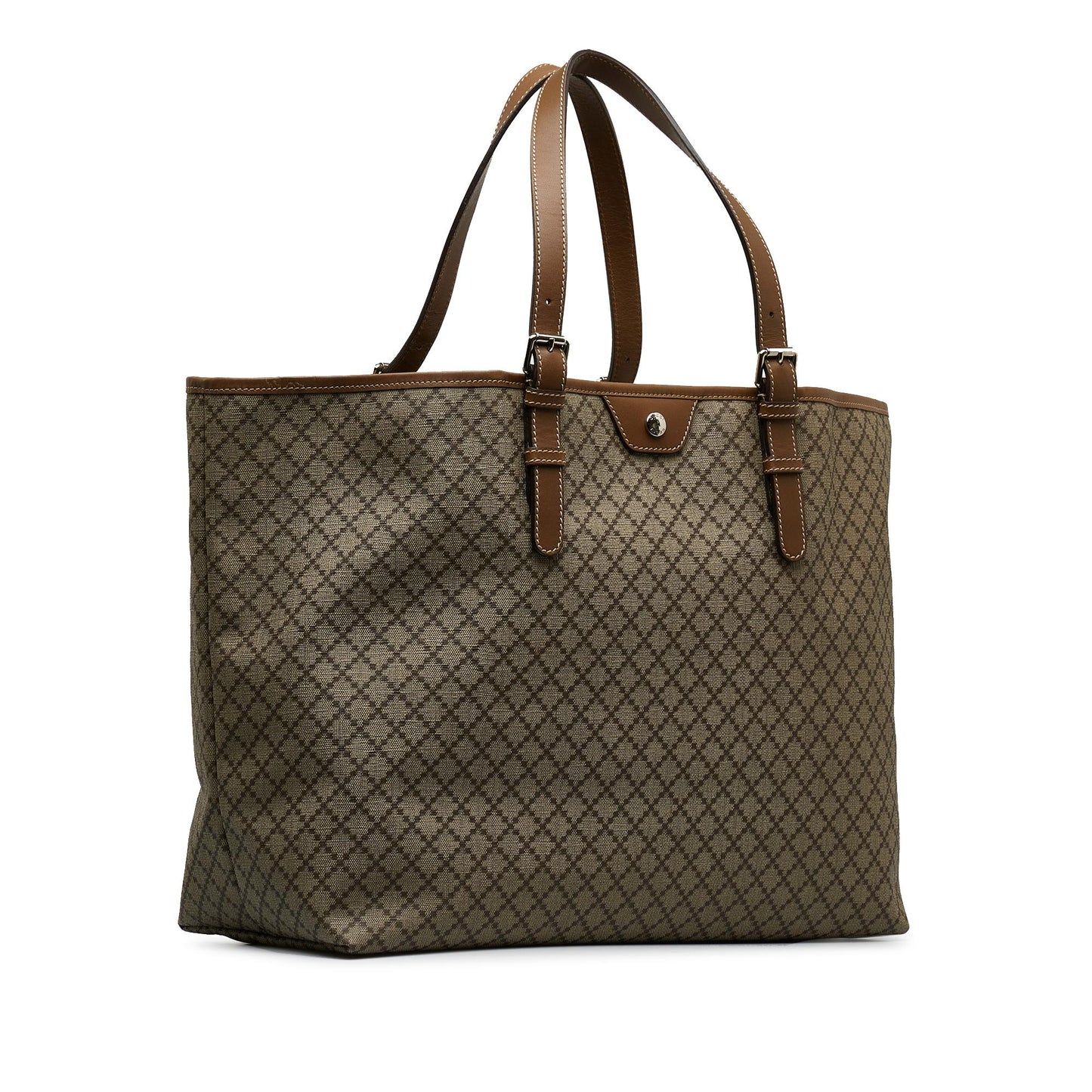 Gucci Diamante SHG-GAcx74 Canvas Calf Brown Tote Bag