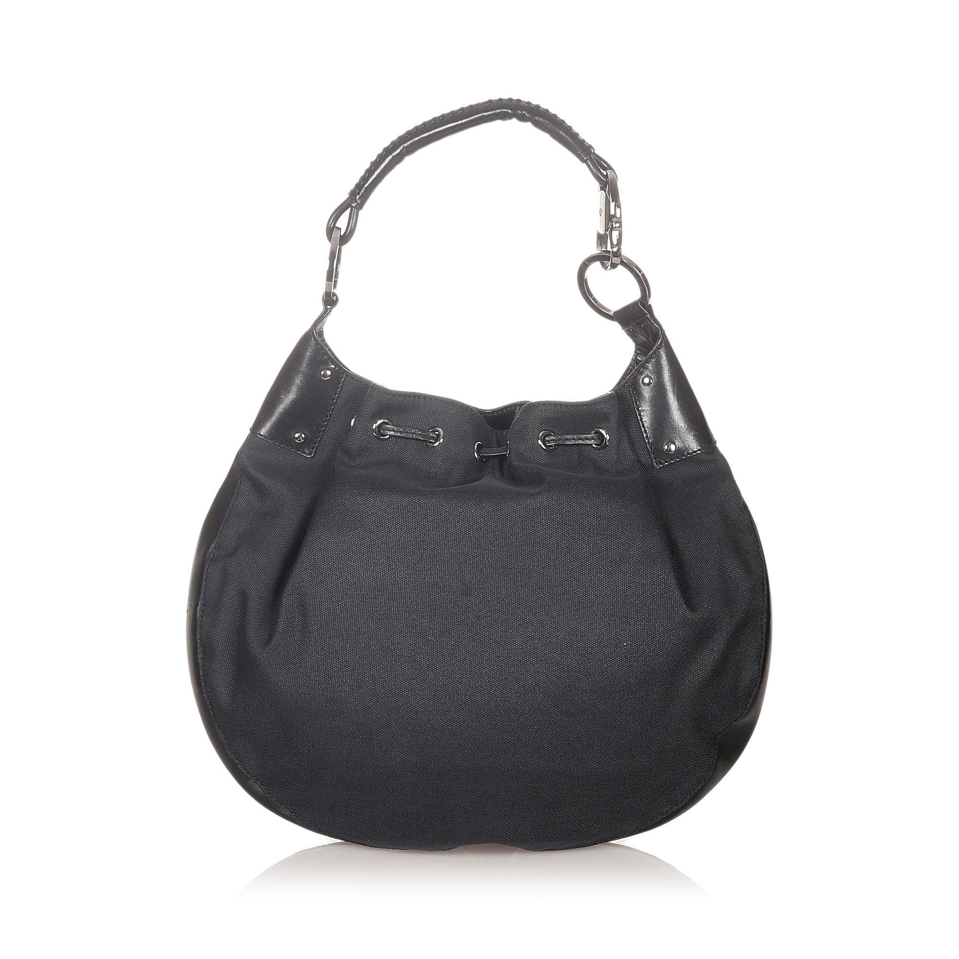 Gucci Drawstring SHG Canvas Black Jewelry