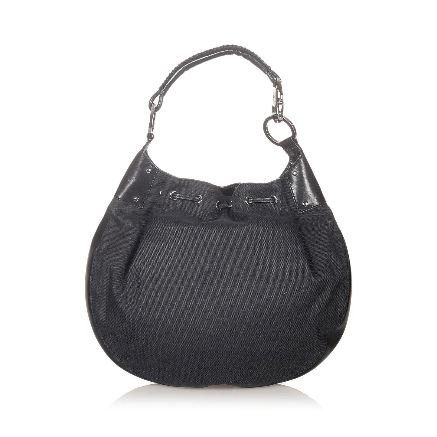 Gucci Drawstring SHG Canvas Black Jewelry Bag Shg
