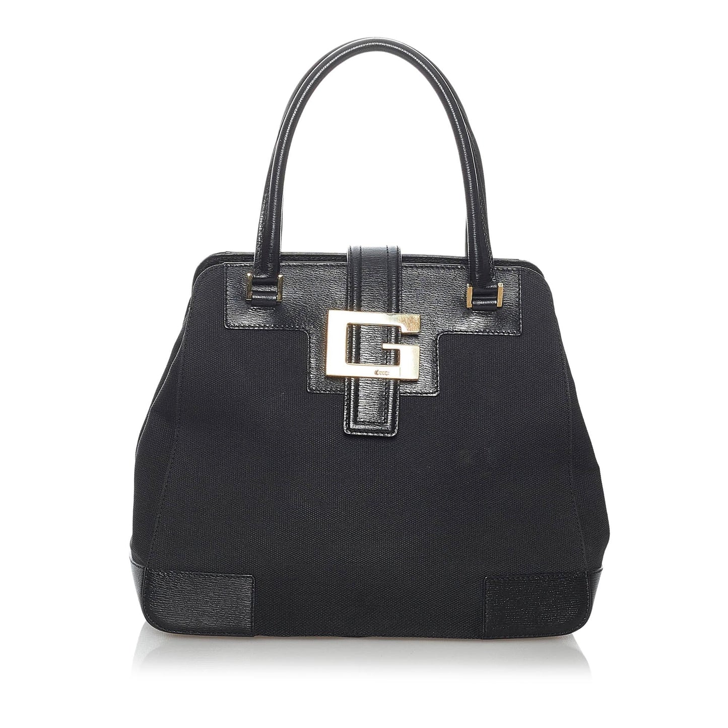 Gucci SHG Canvas Black Satchel Bag Handbag Shg