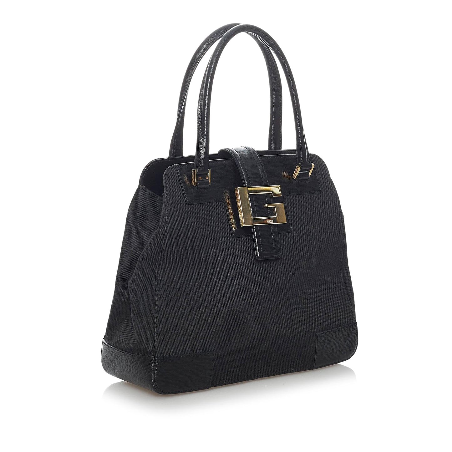 Gucci SHG Canvas Black Satchel Bag Handbag Shg