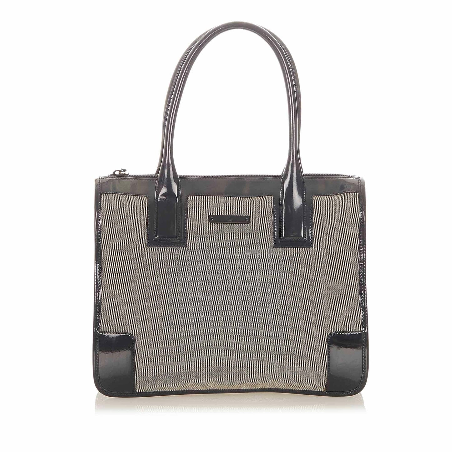 Gucci SHG Canvas Black Brown Satchel Bag