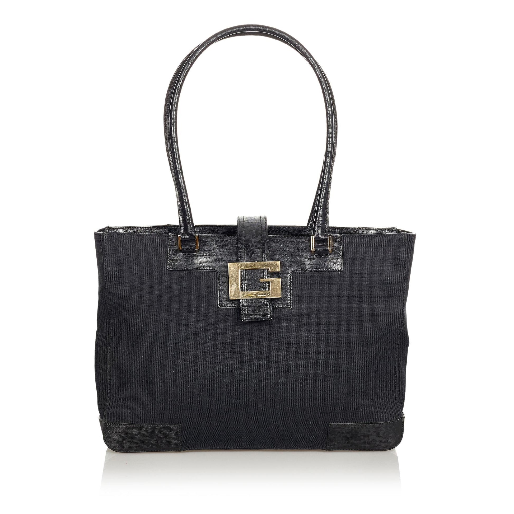 Gucci SHG Canvas Black Satchel Bag 3
