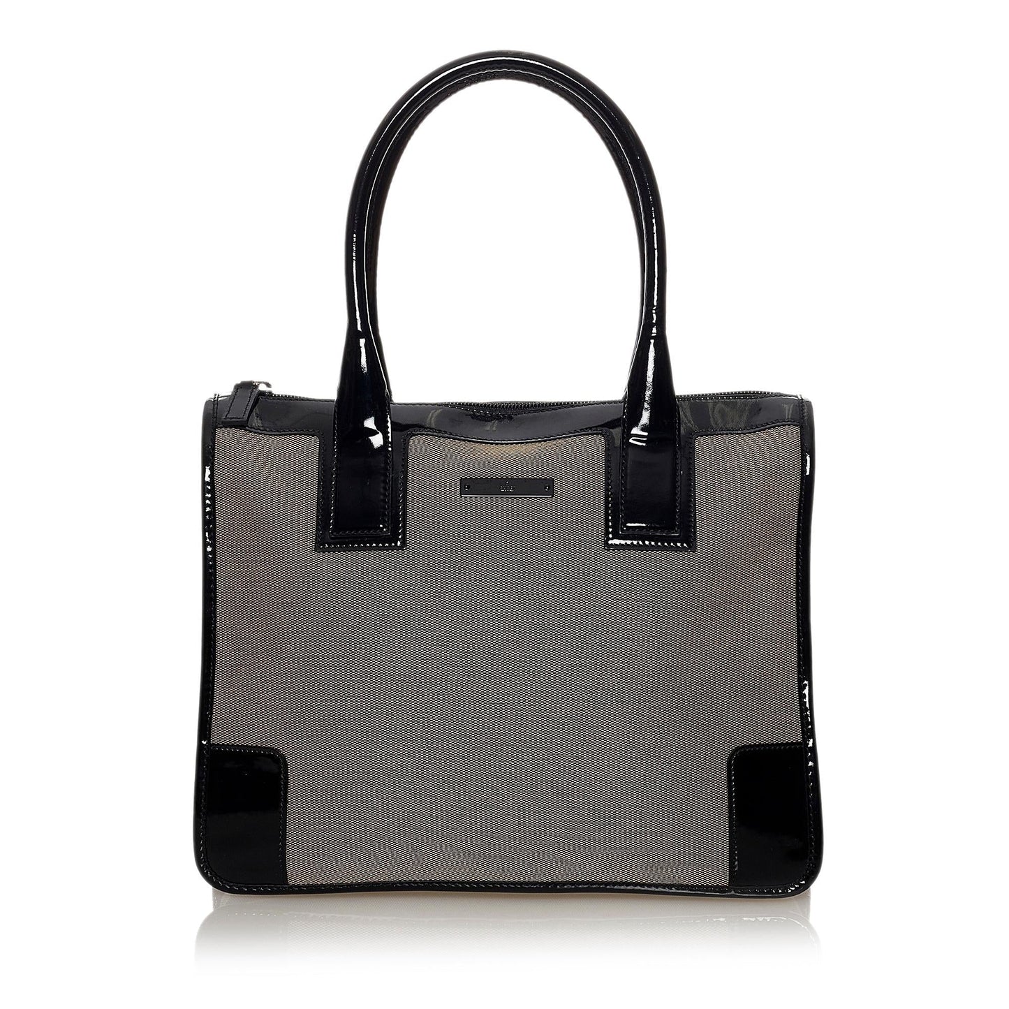 Gucci SHG Canvas Black Grey Satchel Bag