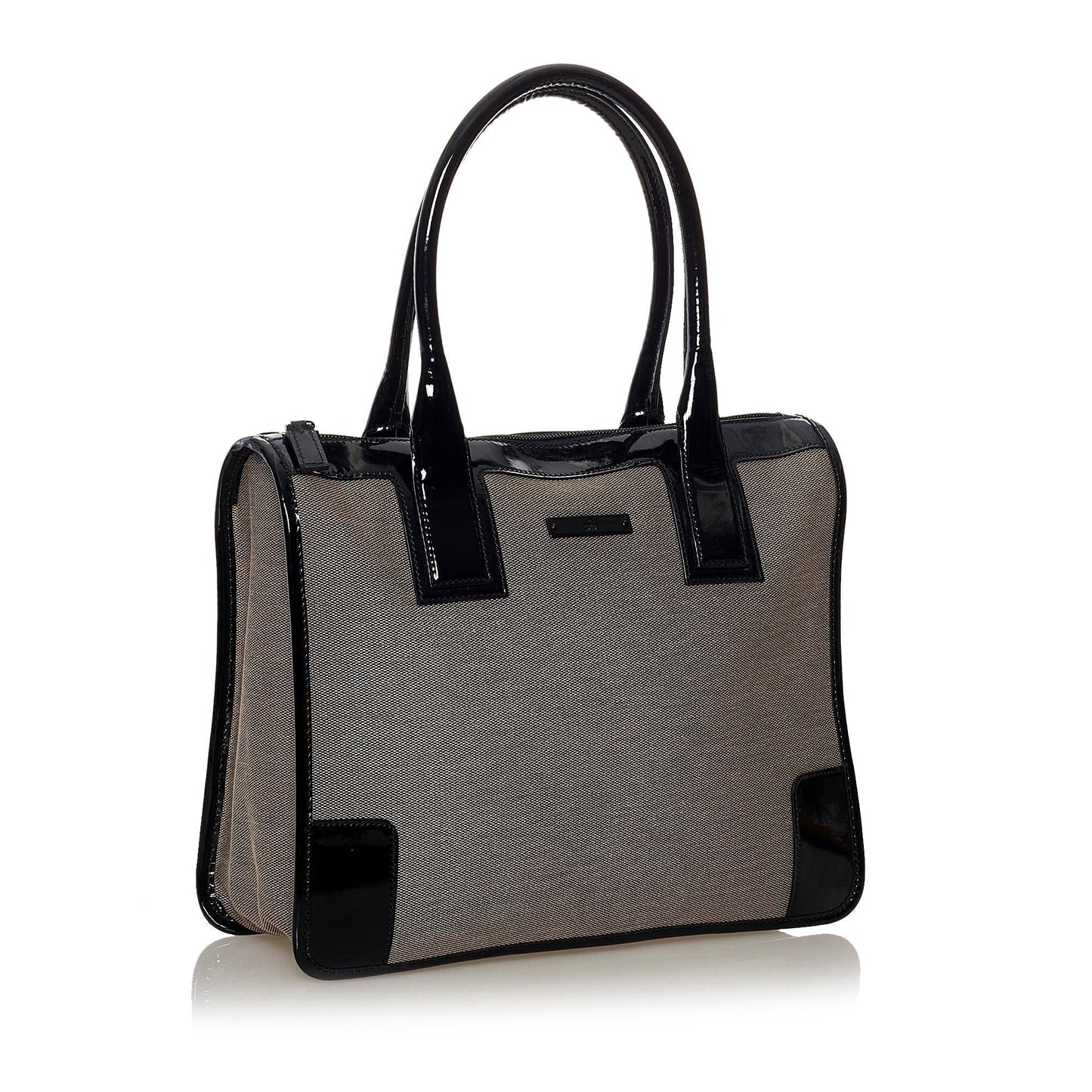 Gucci SHG Canvas Black Grey Satchel Bag