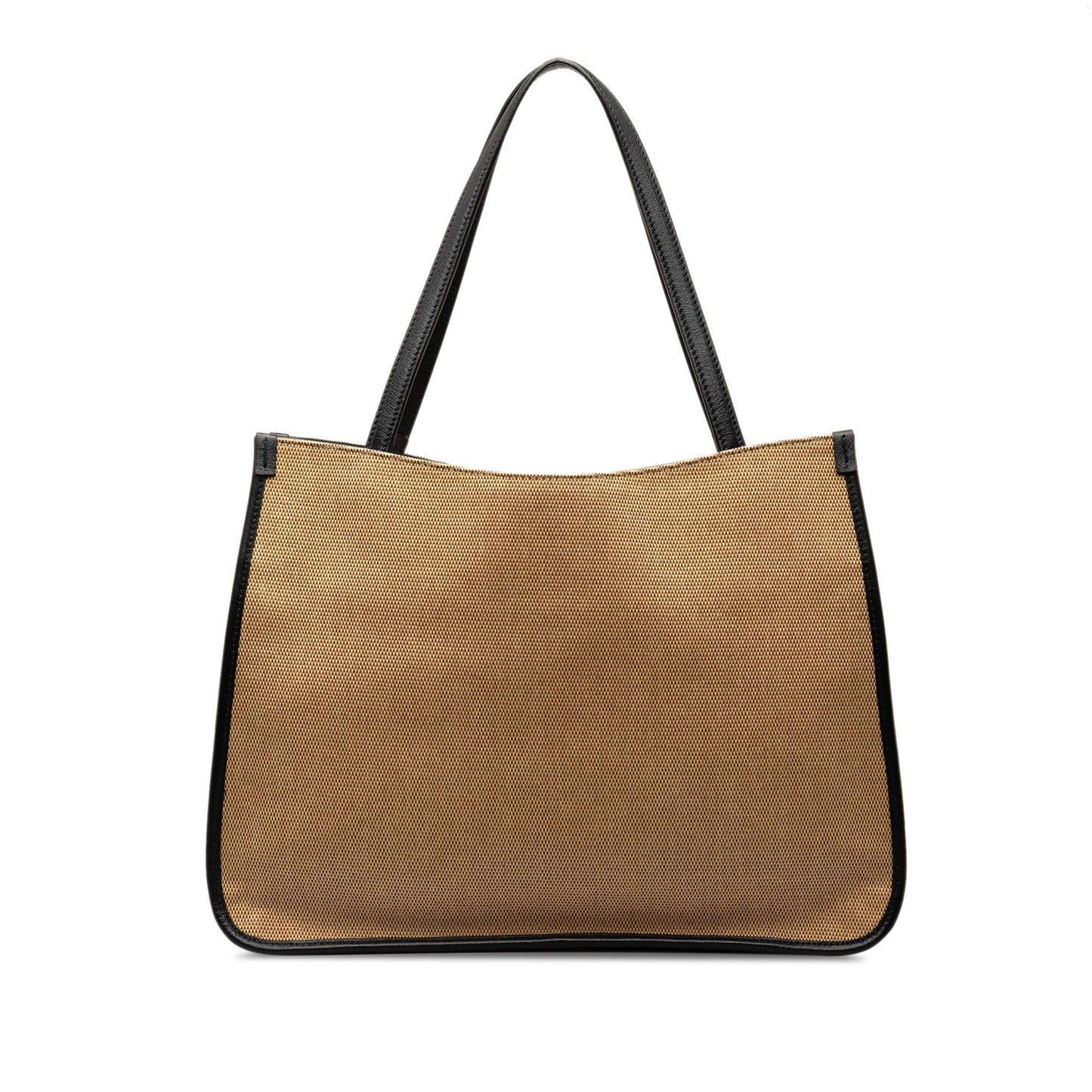 Gucci Horsebit SHG-IAl4s9 Canvas Calf Brown Tote Bag