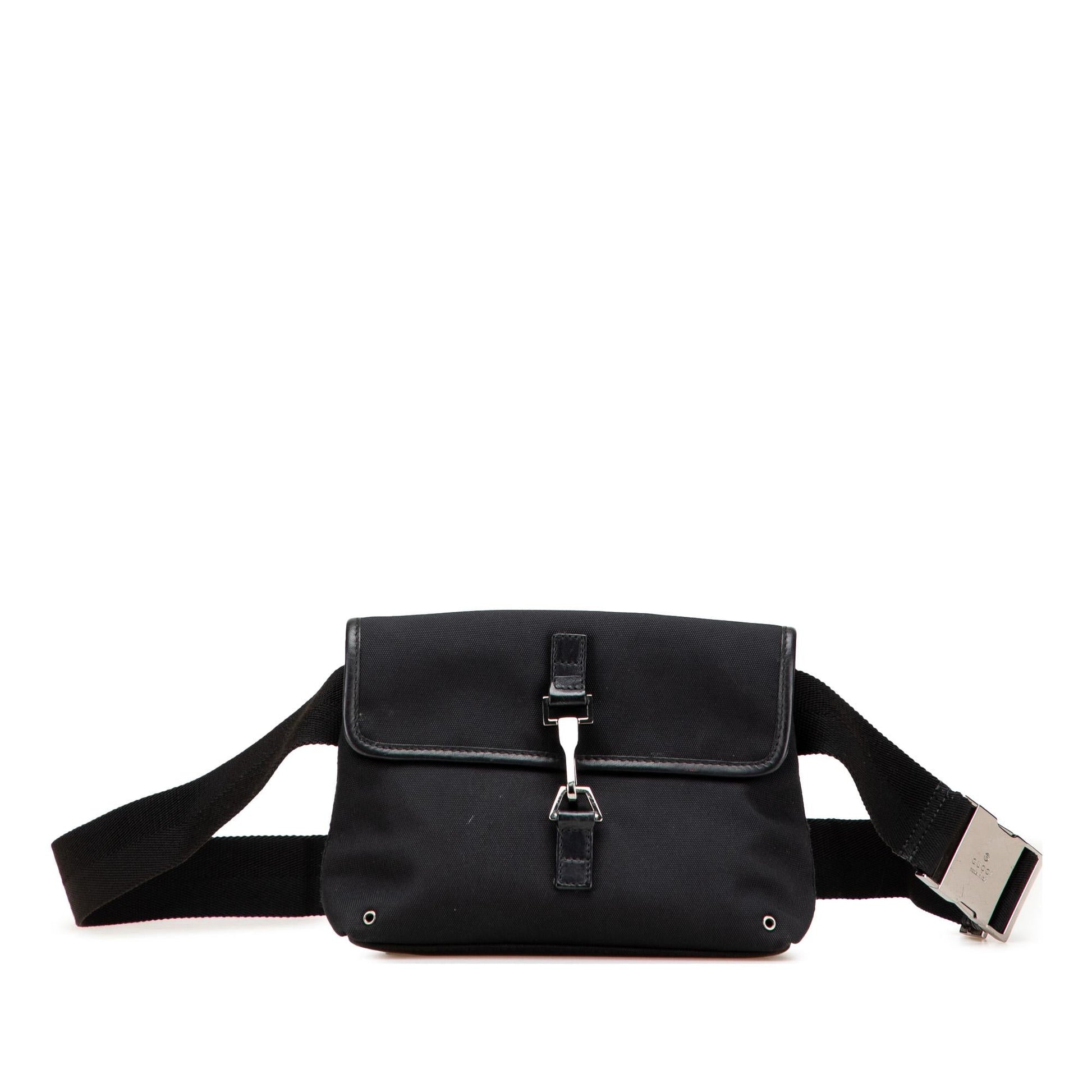 Gucci Jackie Belt Canvas Black Accessory