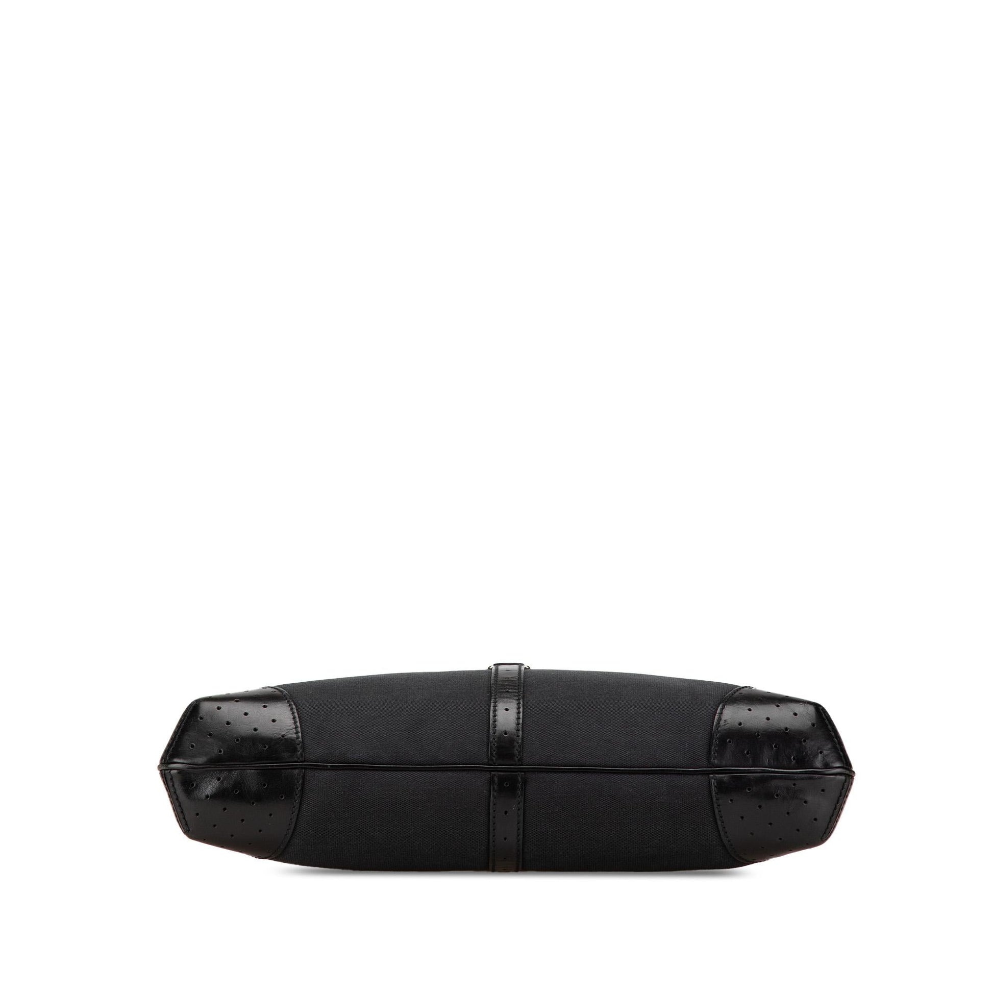 Gucci Reins Canvas Calf Black Shoulder Bag Bag 1