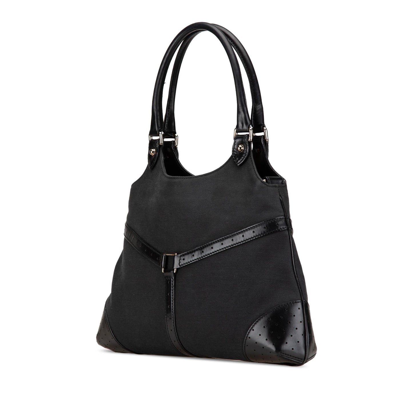 Gucci Reins Canvas Calf Black Shoulder Bag Bag 1