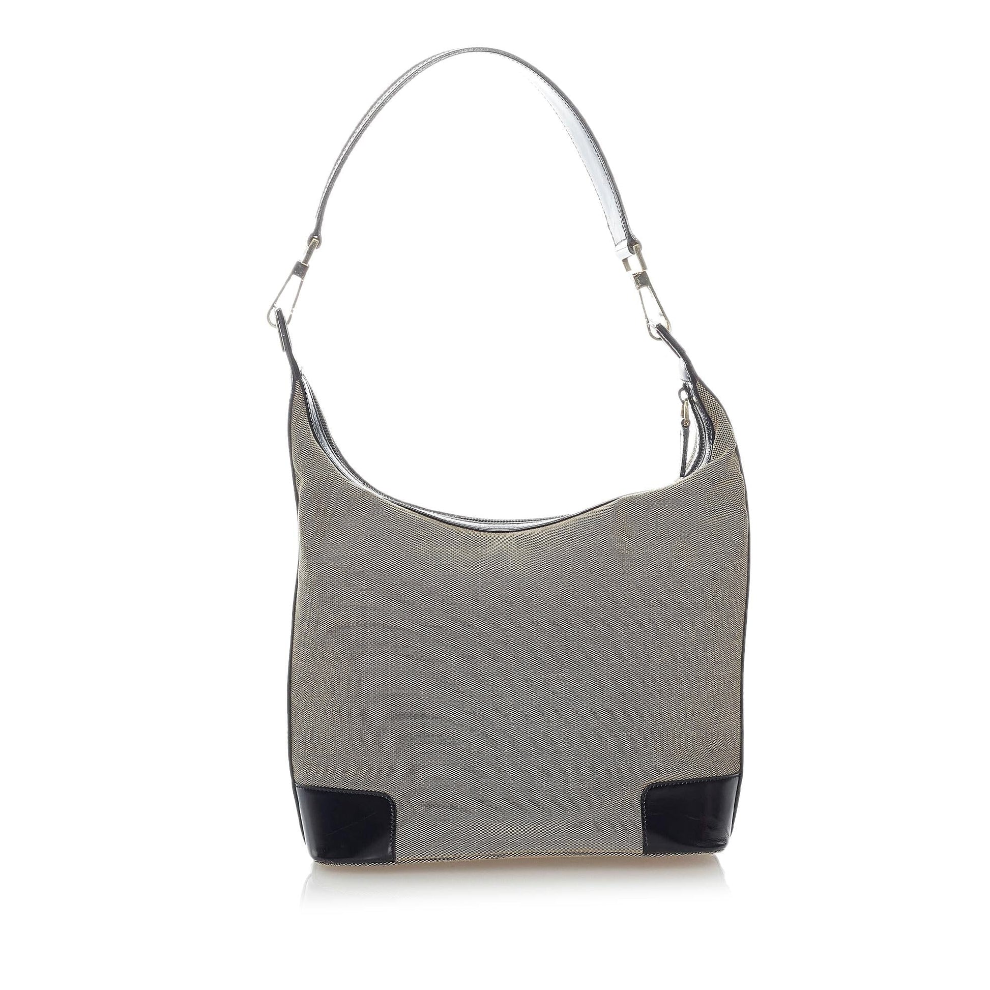Gucci SHG Canvas Calf Black Grey Shoulder Bag