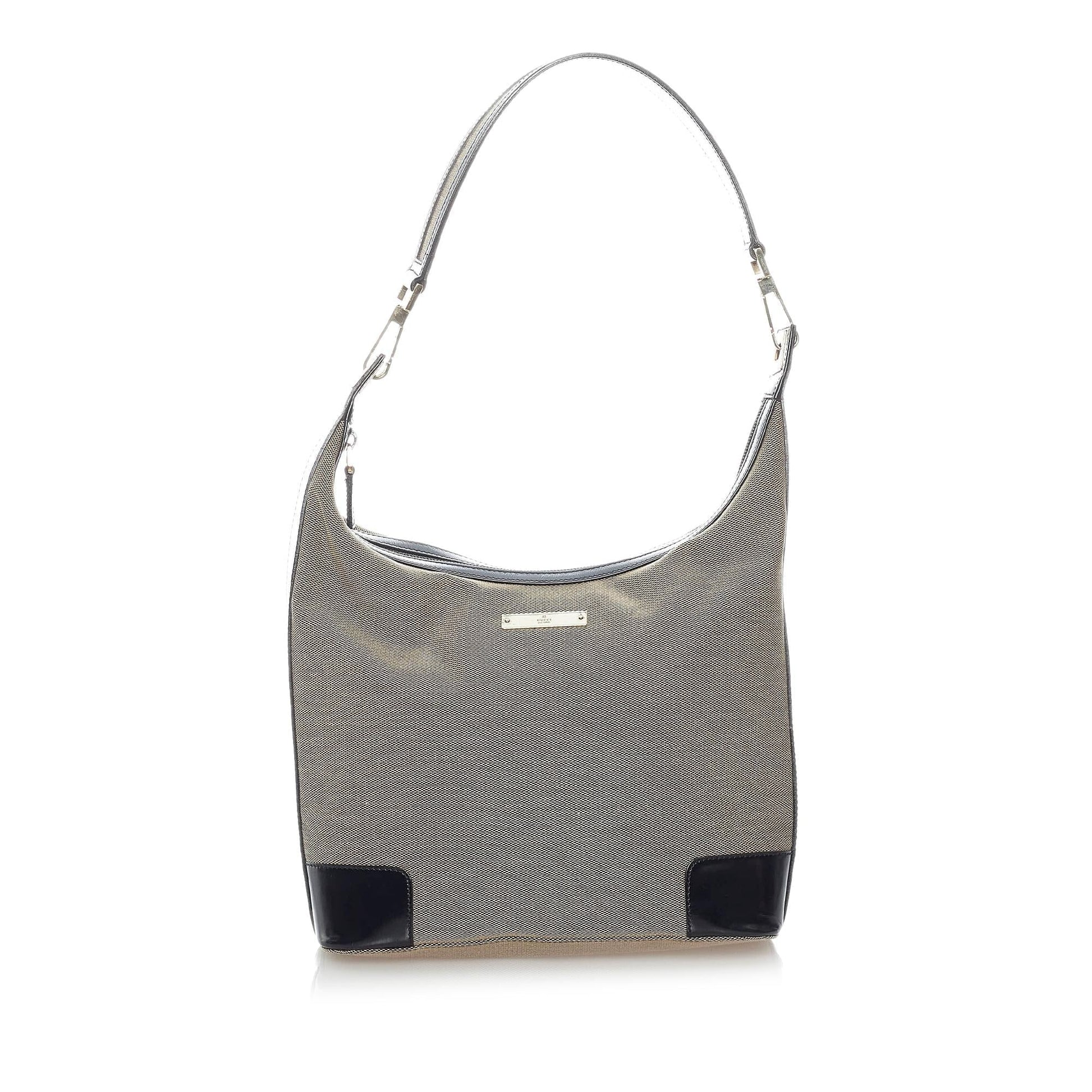 Gucci SHG Canvas Calf Black Grey Shoulder Bag