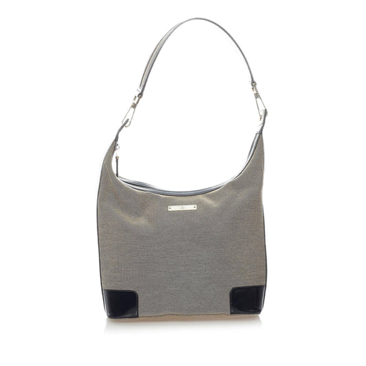 Gucci SHG Canvas Calf Black Grey Shoulder Bag