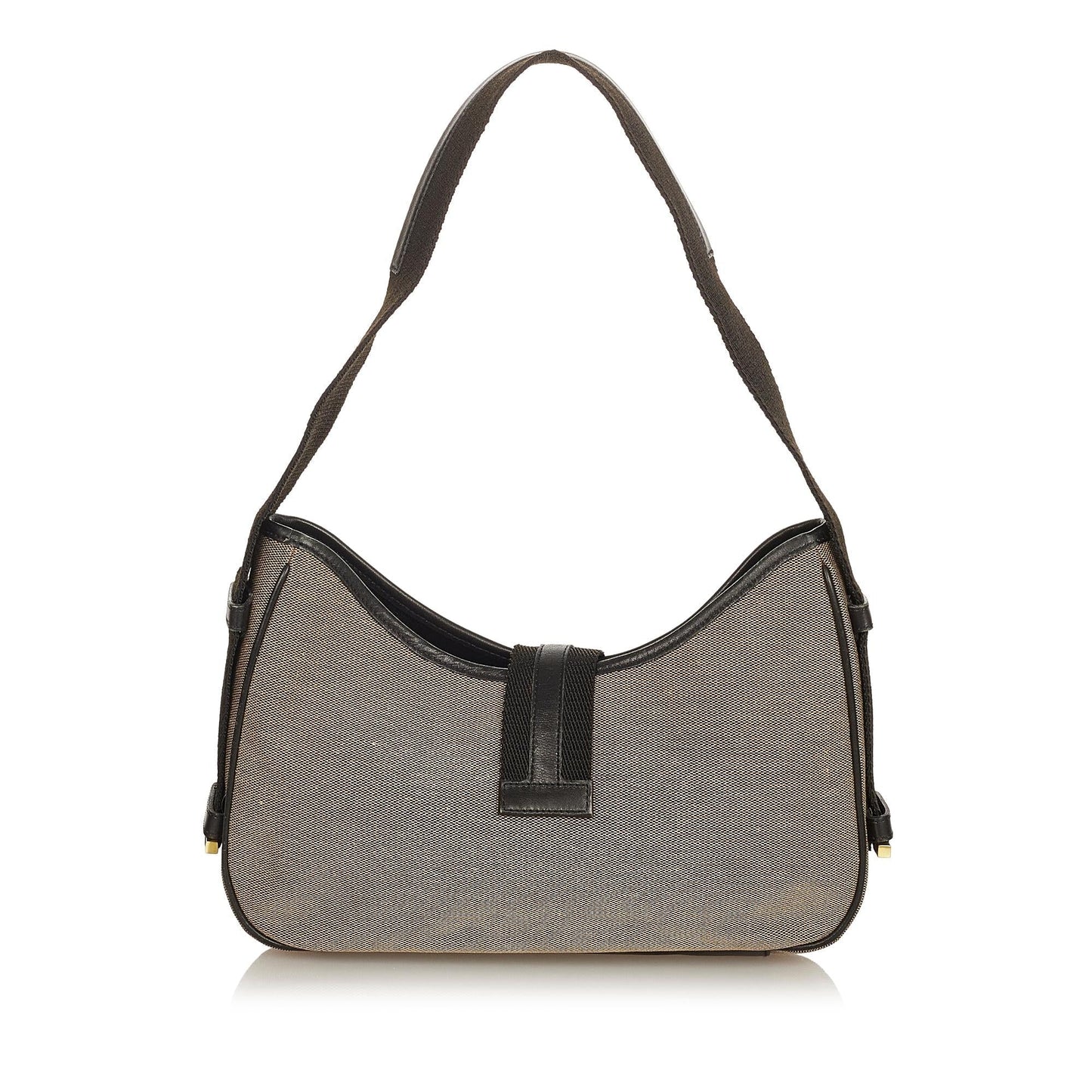 Gucci SHG Canvas Black Grey Shoulder Bag Bag Shg