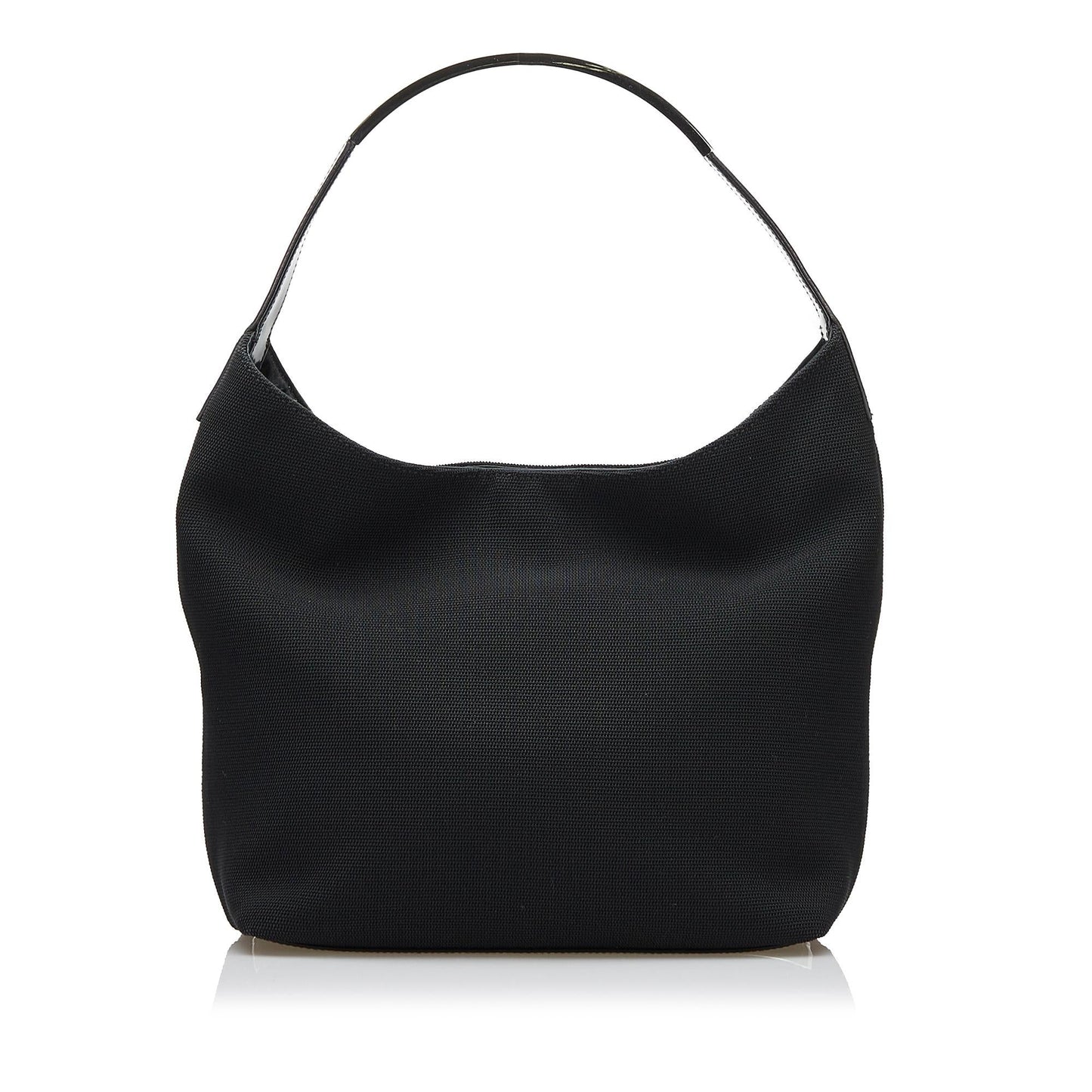 Gucci SHG Leather Canvas Patent Black Shoulder Bag