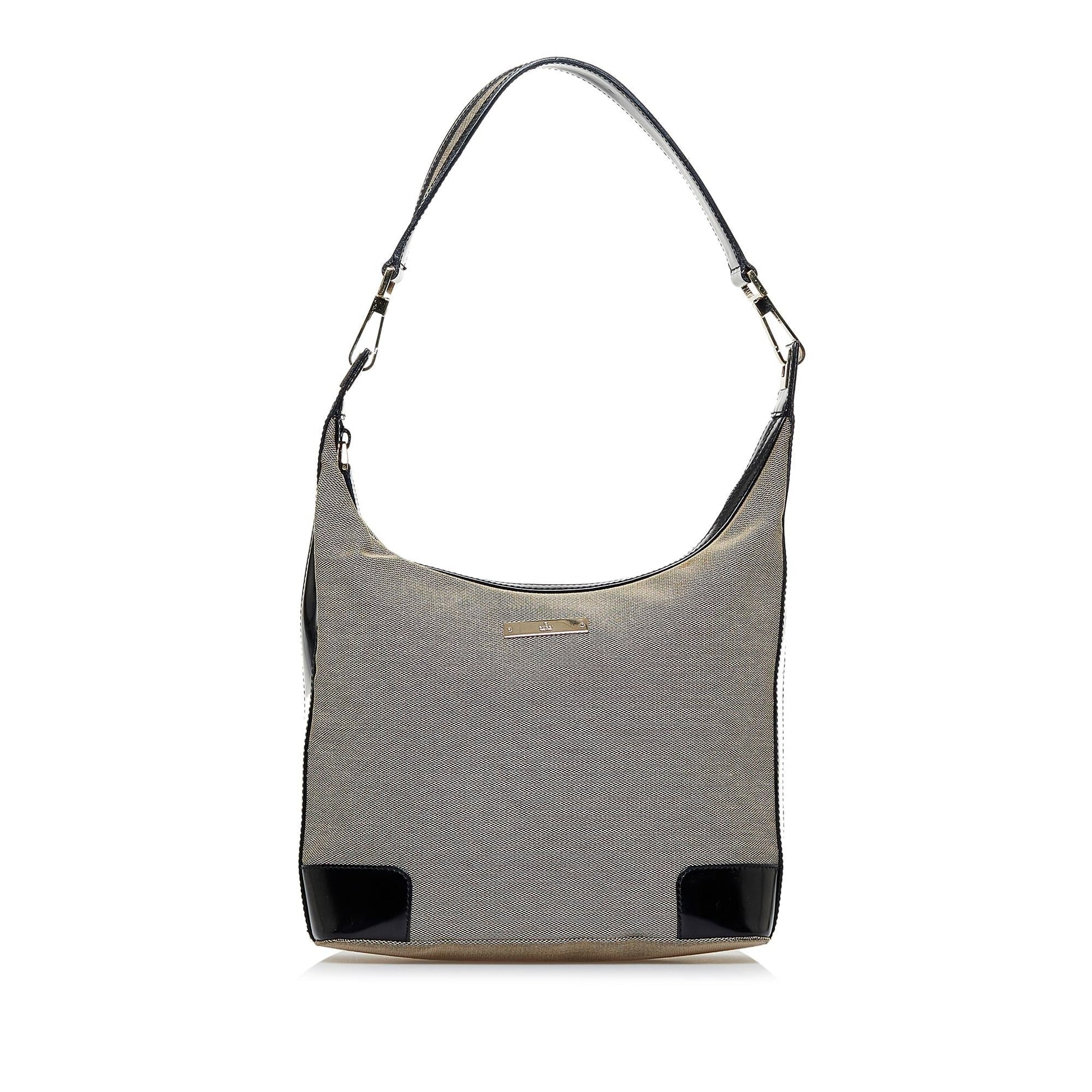Gucci SHG-1EBc7a Canvas Calf Black Brown Shoulder Bag