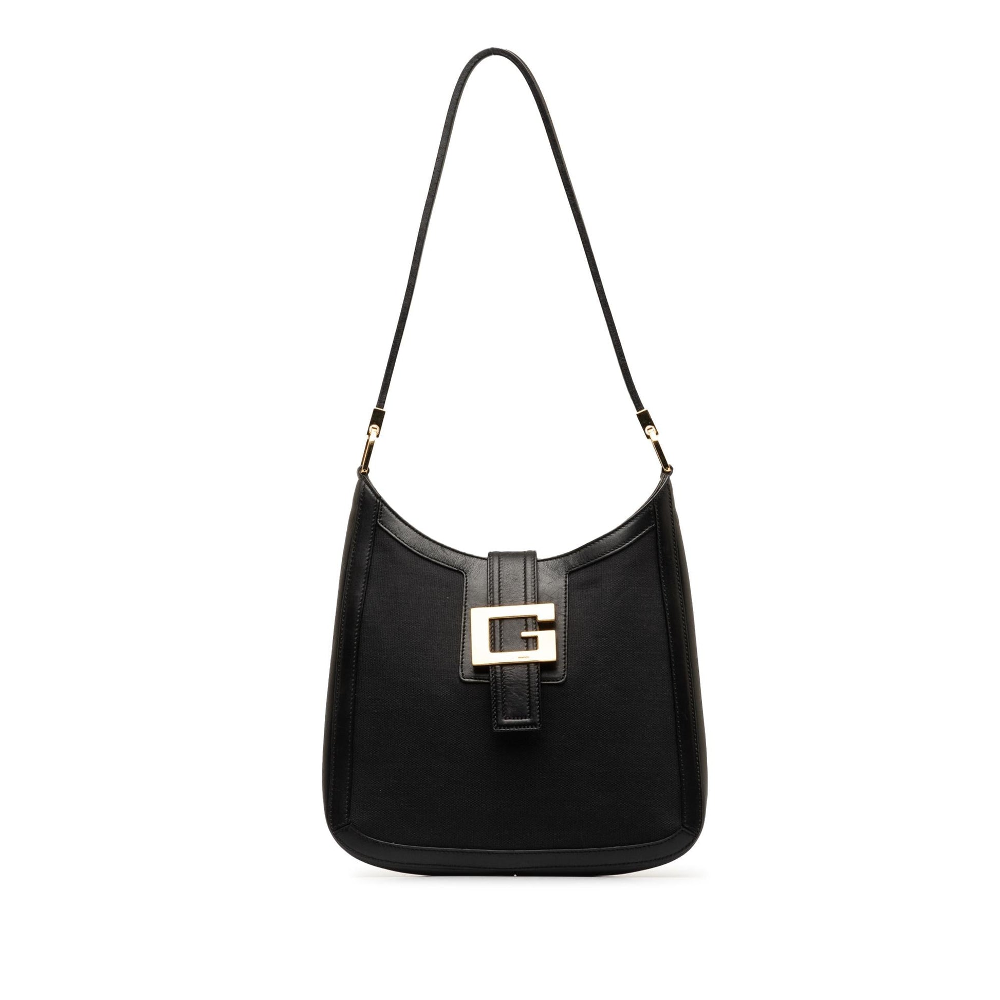 Gucci SHG-3KiGwd Canvas Calf Black Shoulder Bag